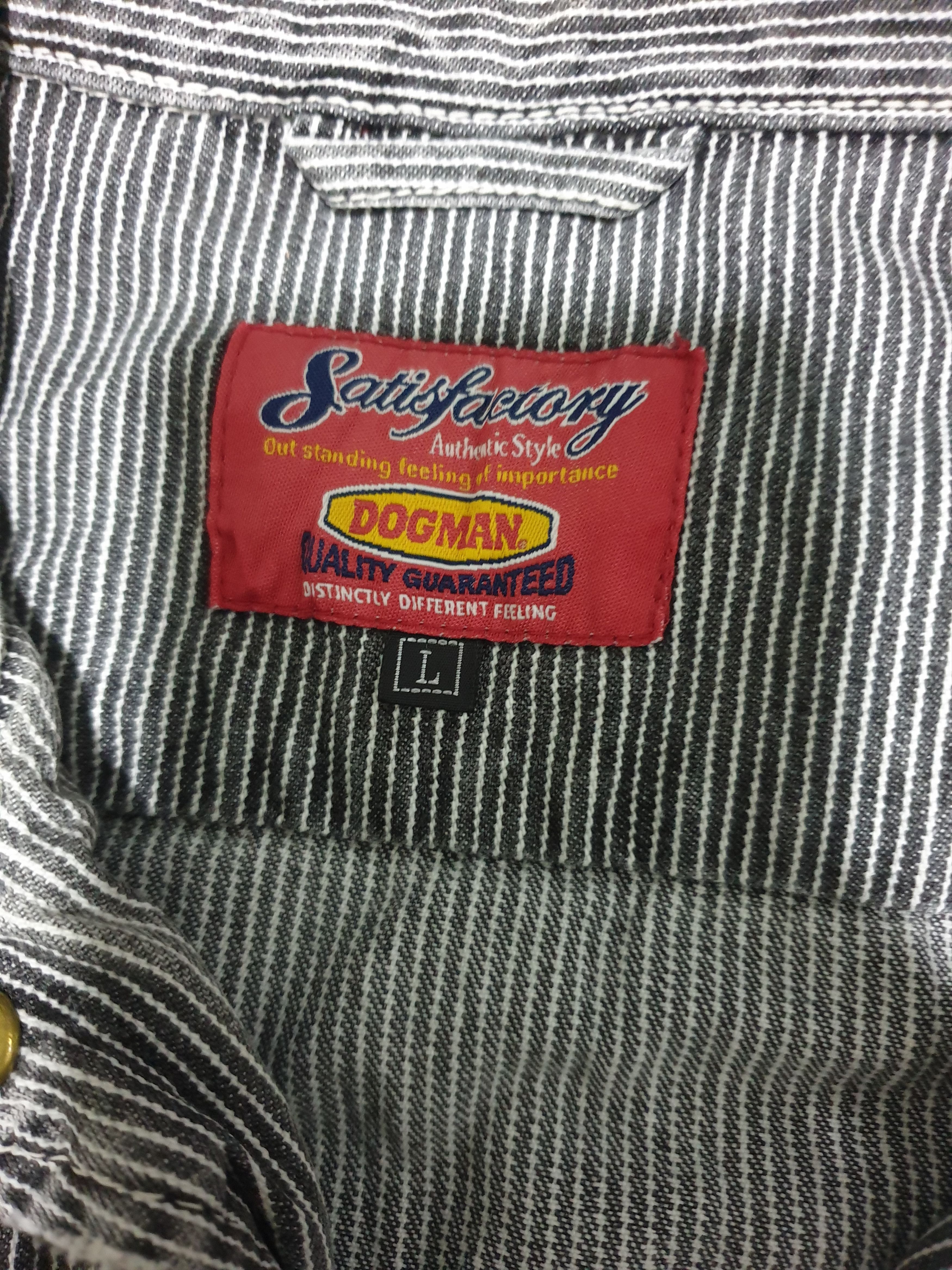 Japanese Brand 💥DOGMAN Stripe Hickory Workers Denim Jacket Size US L / EU 52-54 / 3 - 2 Thumbnail