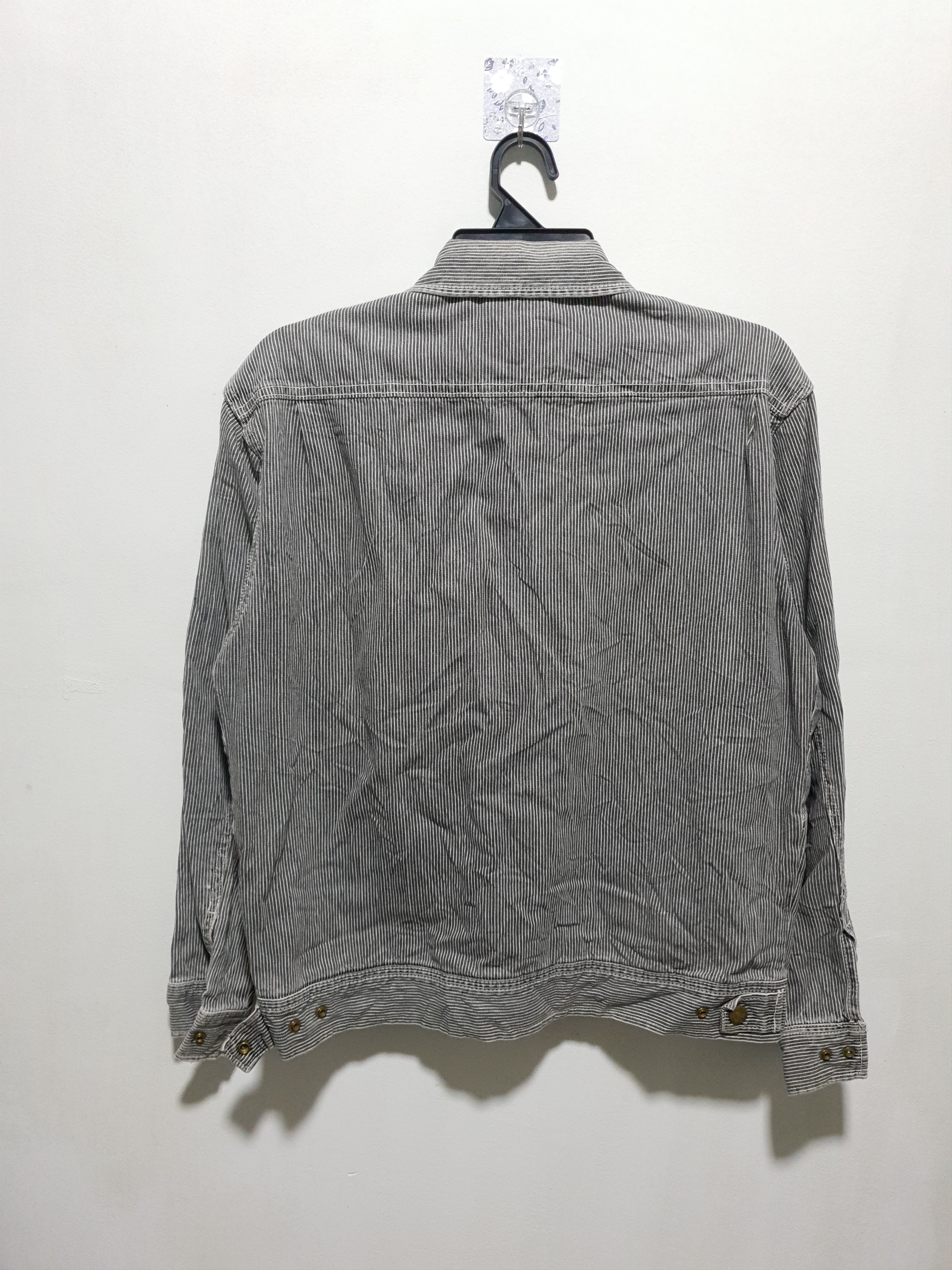 Japanese Brand 💥DOGMAN Stripe Hickory Workers Denim Jacket Size US L / EU 52-54 / 3 - 5 Thumbnail