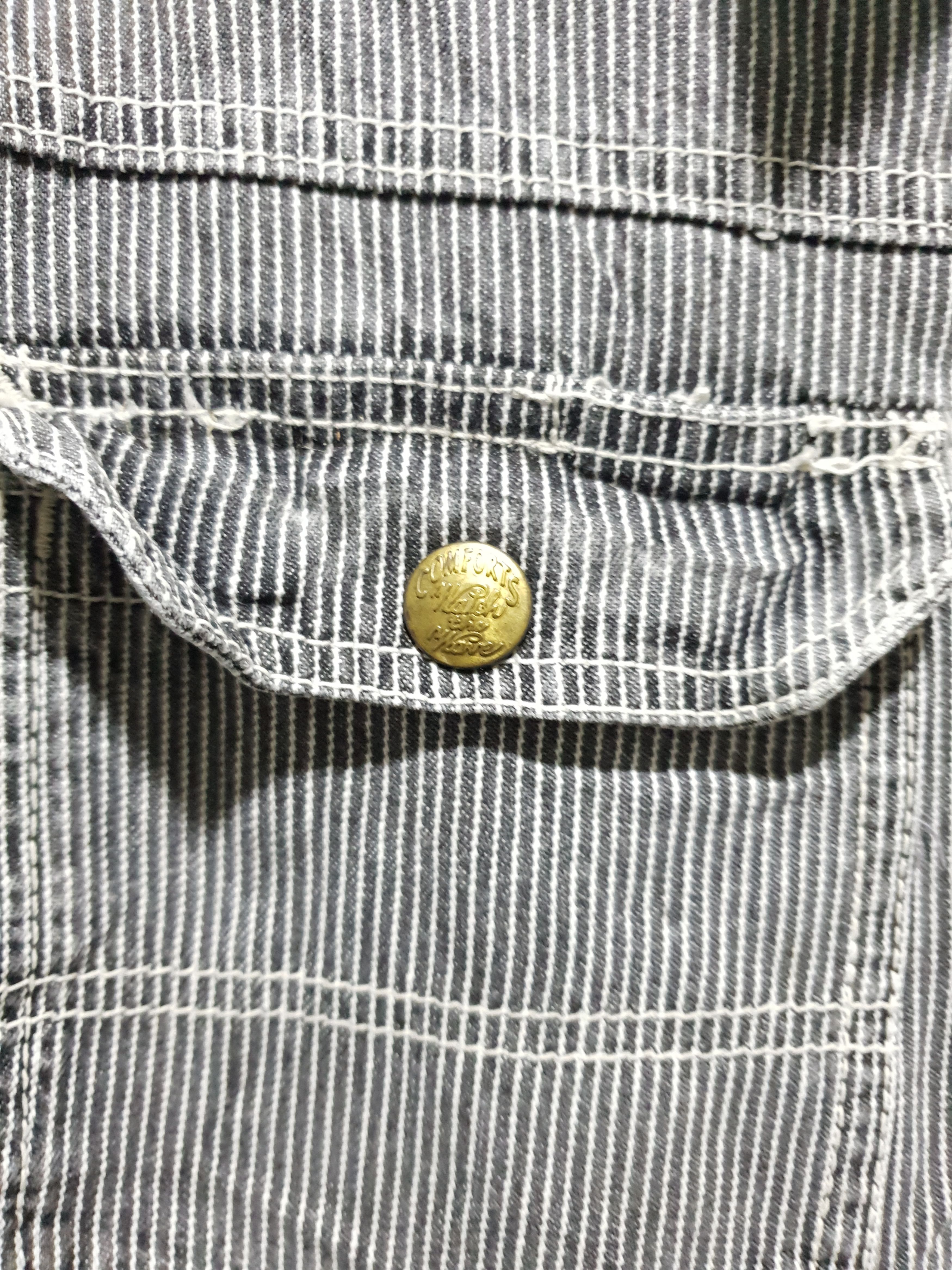 Japanese Brand 💥DOGMAN Stripe Hickory Workers Denim Jacket Size US L / EU 52-54 / 3 - 4 Thumbnail