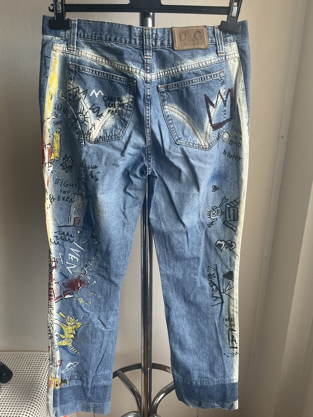 Dolce Gabanna x Jean-Michel Basquiat Hand Painted Denim