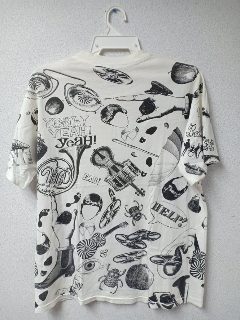 Band Tees Vintage Beatles Over Print Rock Music T Shirt Rare 11/19 Size US L / EU 52-54 / 3 - 2 Thumbnail