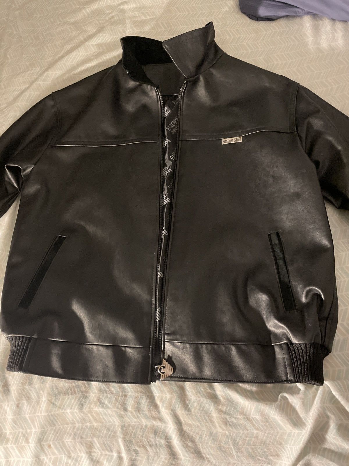 Vintage Emporio Armani Leather Jacket Size S main image 0