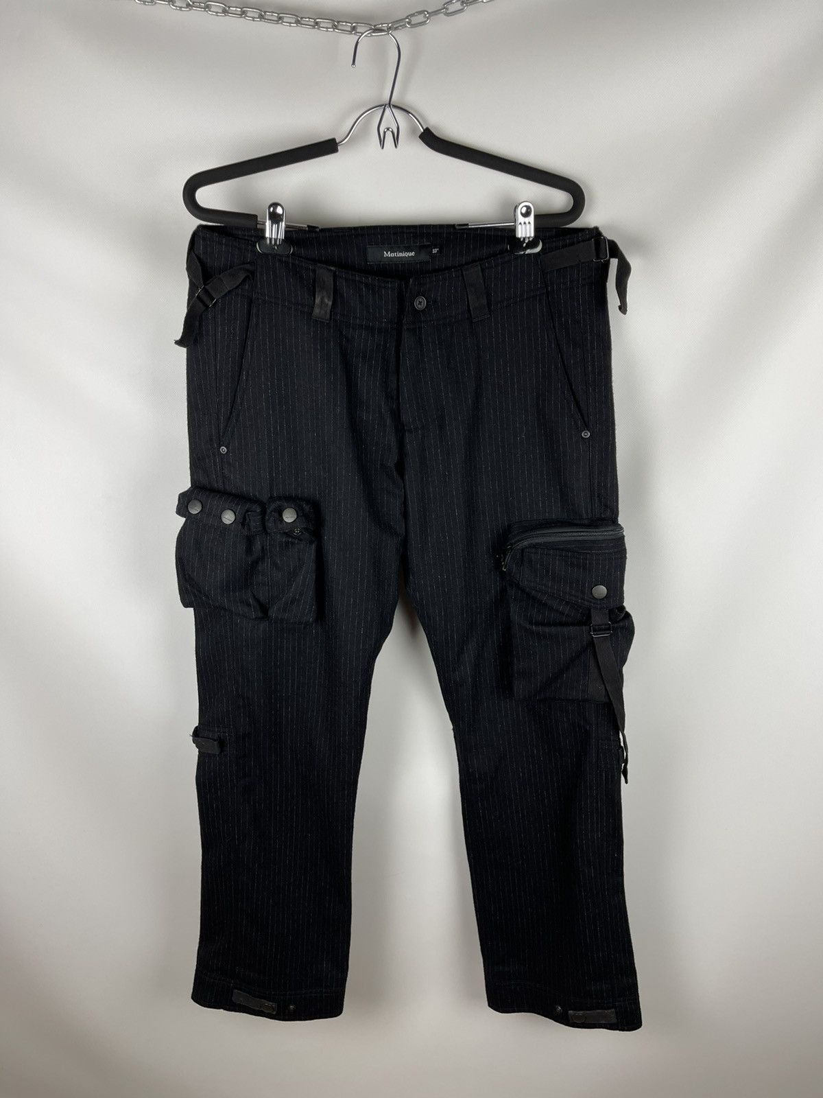 Japanese Brand Matinique striped bandage cargo pants travis Scott style Size US 33 - 1 Thumbnail