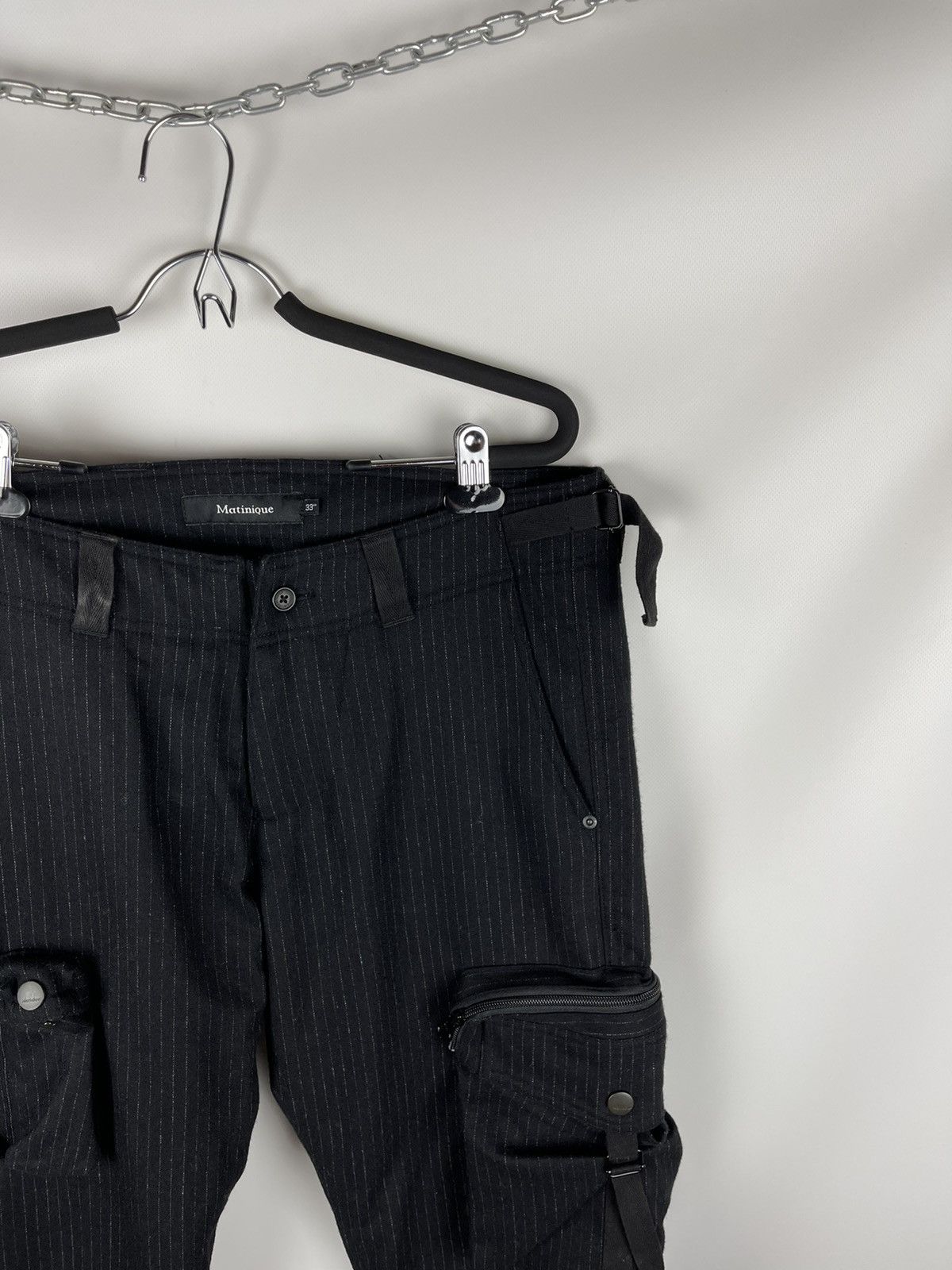 Japanese Brand Matinique striped bandage cargo pants travis Scott style Size US 33 - 4 Thumbnail