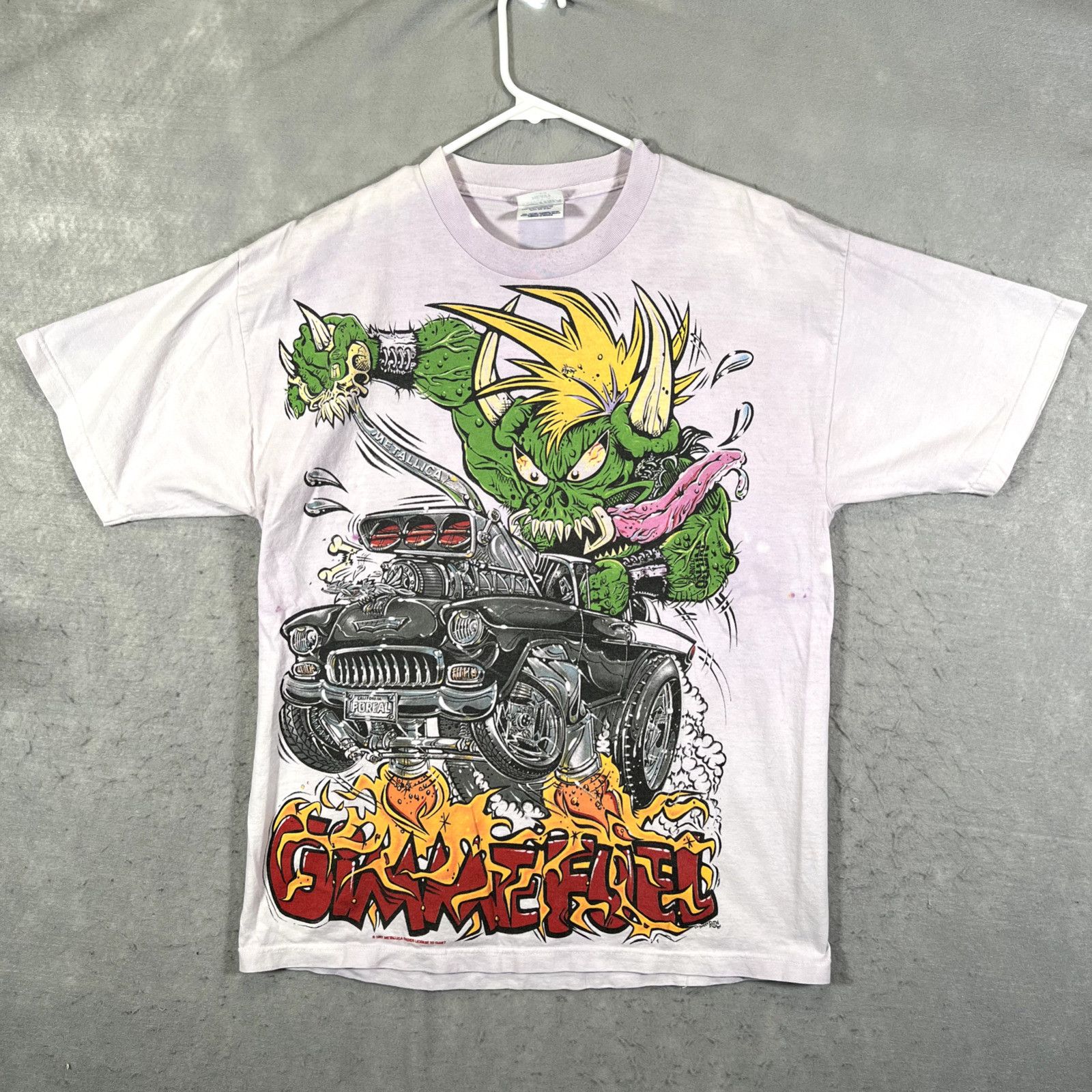 Vintage A1 Rare! Vintage 1997 Metallica Gimme Fire Ed Roth Rat Fink T ...