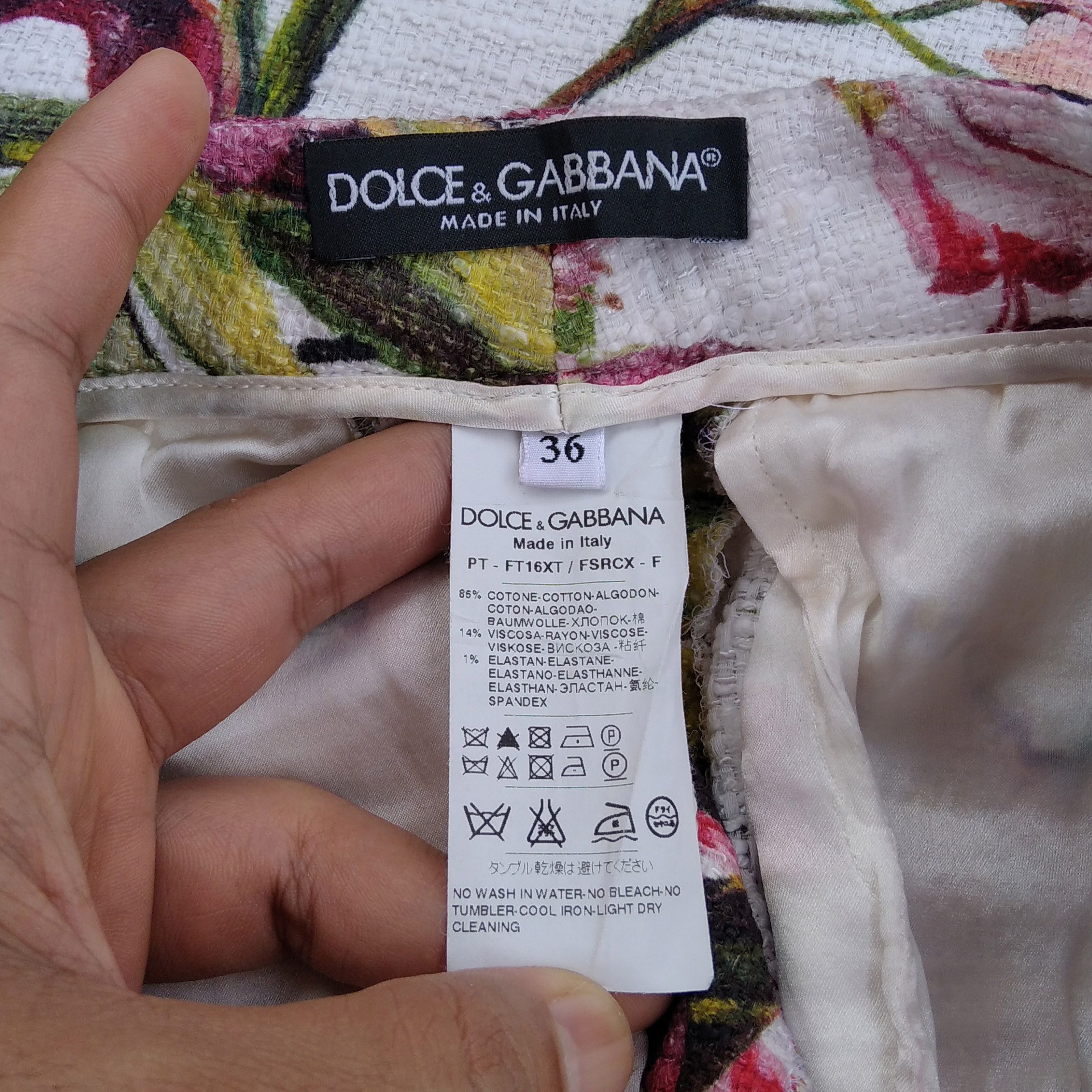 Dolce & Gabbana DOLCE GABBANA Full Print Floral Pants Made in Italy Size 26" / US 2 / IT 38 - 7 Thumbnail