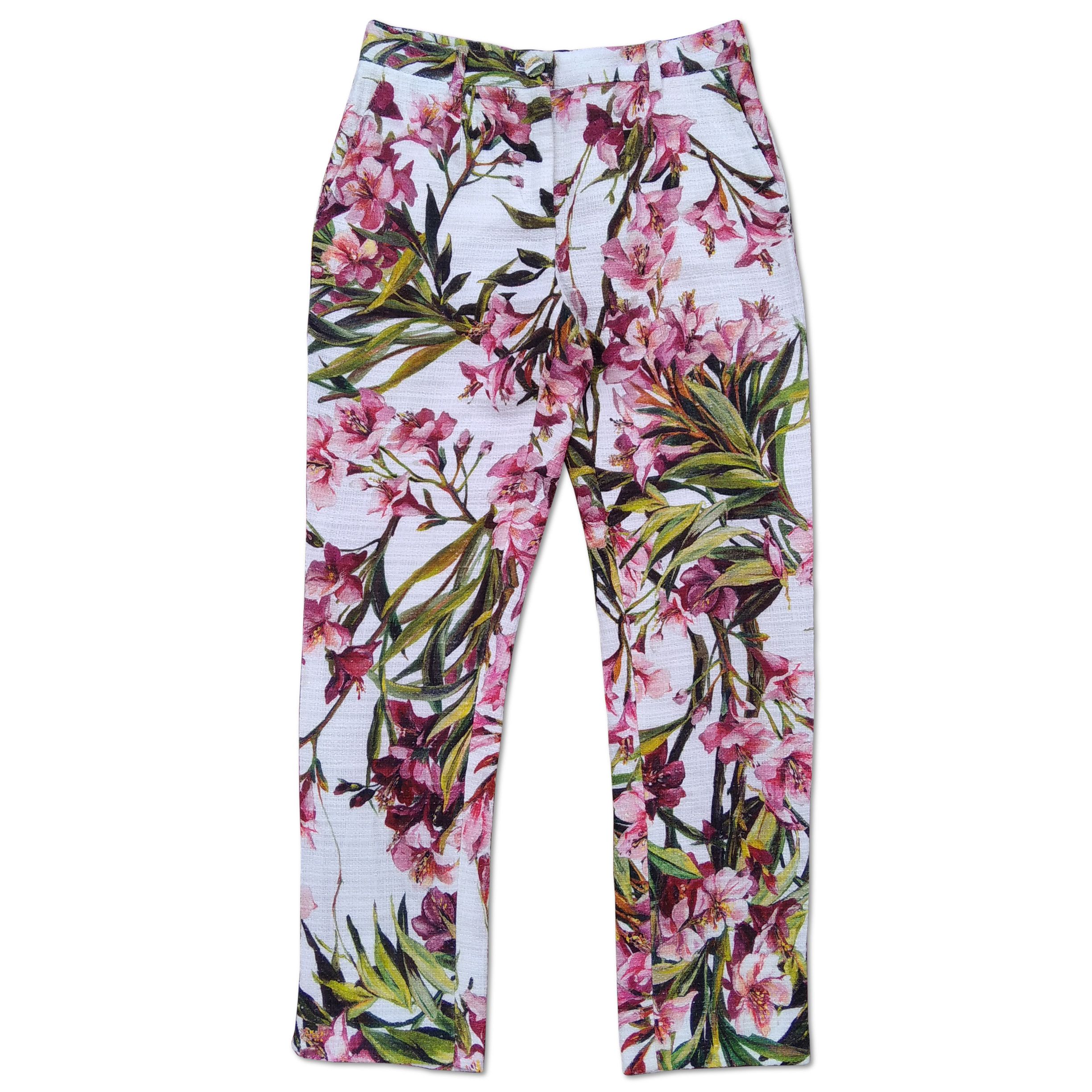 Dolce & Gabbana DOLCE GABBANA Full Print Floral Pants Made in Italy Size 26" / US 2 / IT 38 - 1 Thumbnail