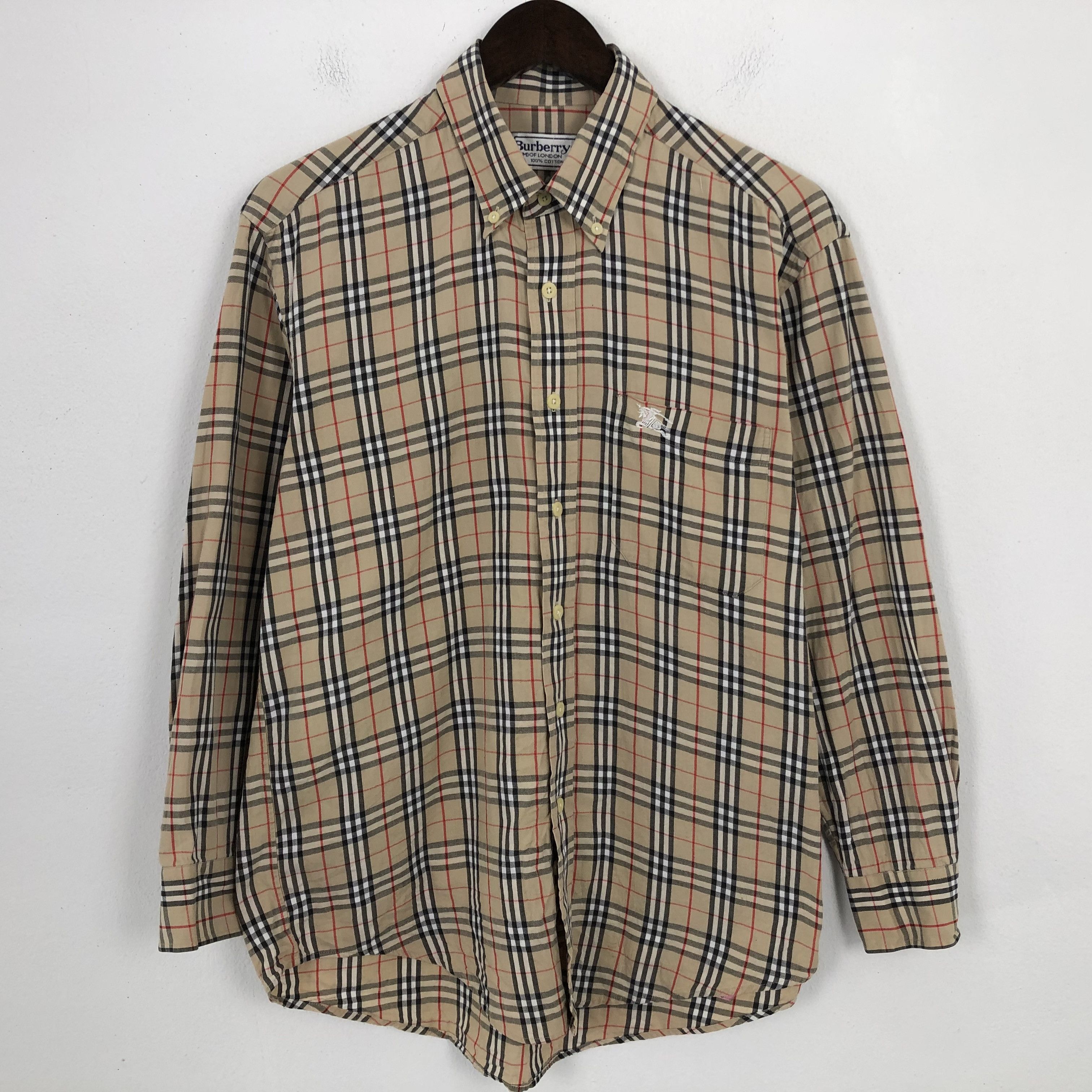 Vintage Burberry London Nova Check Button Shirt
