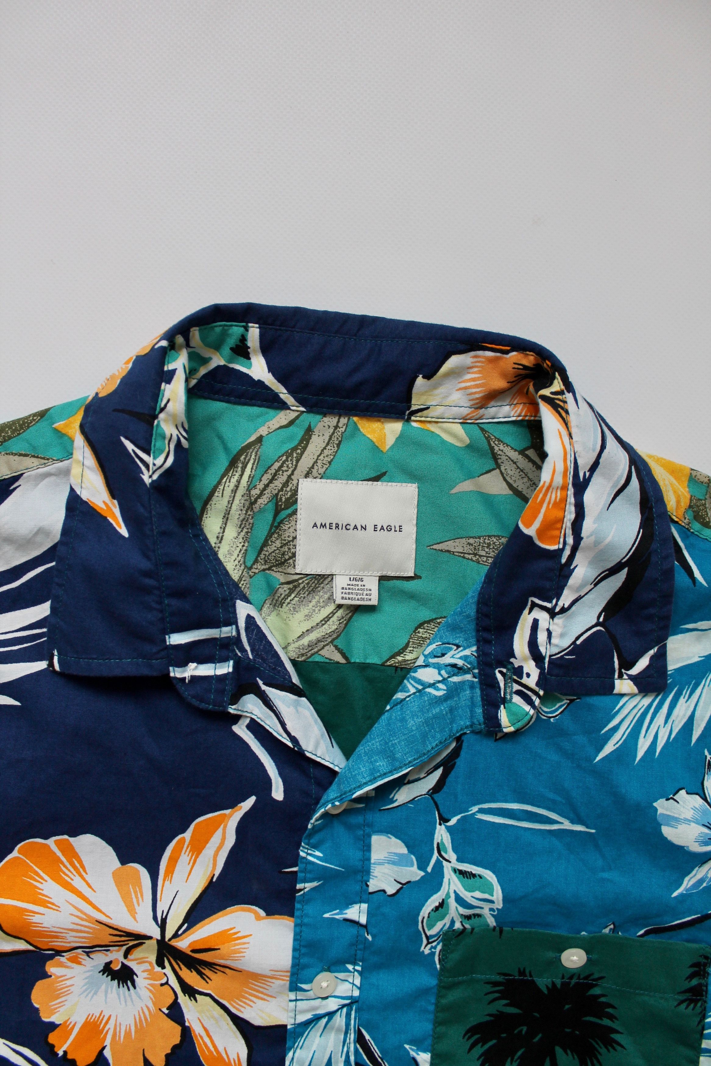 American Eagle Outfitters American Eagle Hawaiian Shirt Floral Multicolor Size US L / EU 52-54 / 3 - 3 Thumbnail