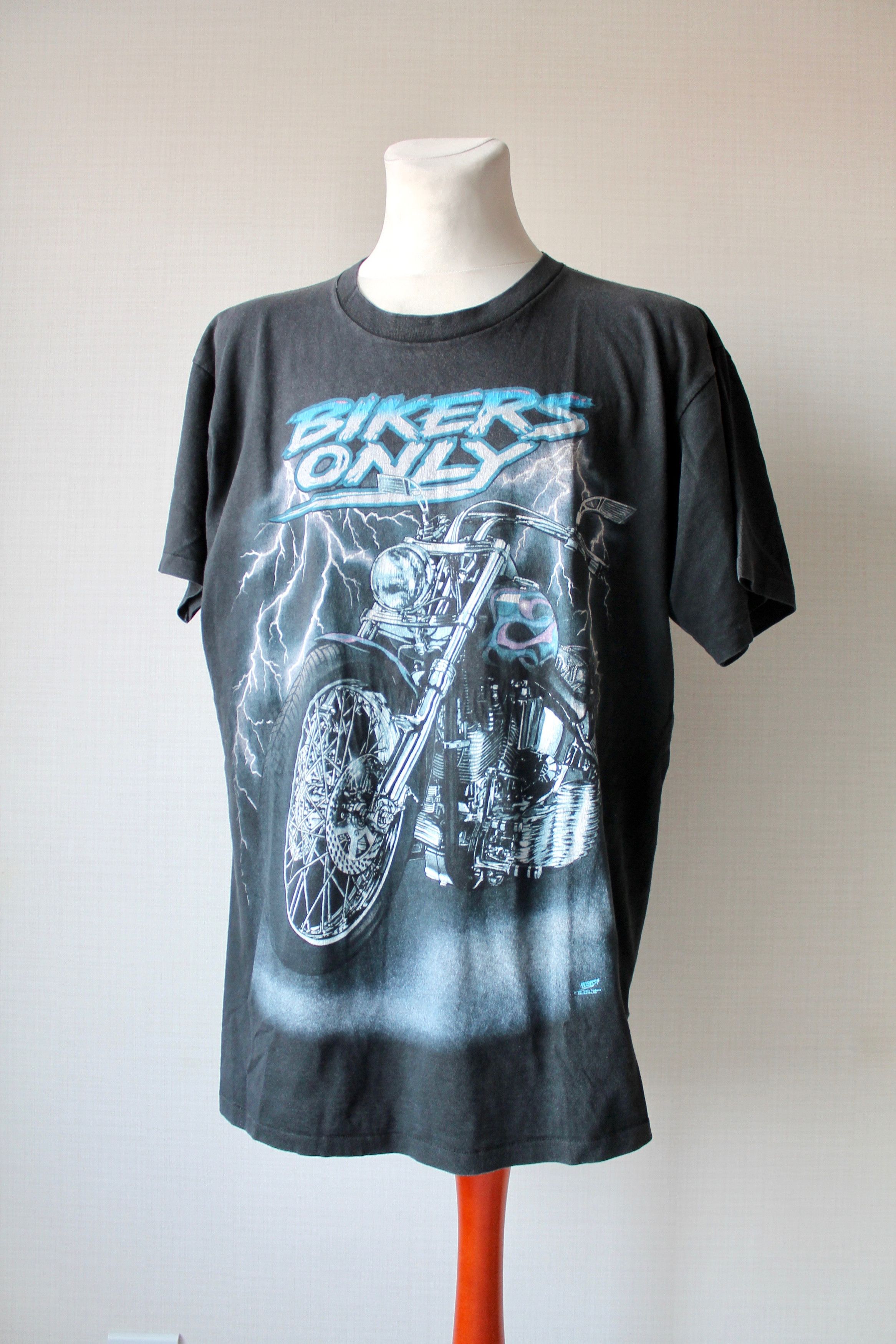 Vintage VINTAGE 1996 ! Bikers Only Trinity Products Faded Black USA Size US XL / EU 56 / 4 - 1 Thumbnail