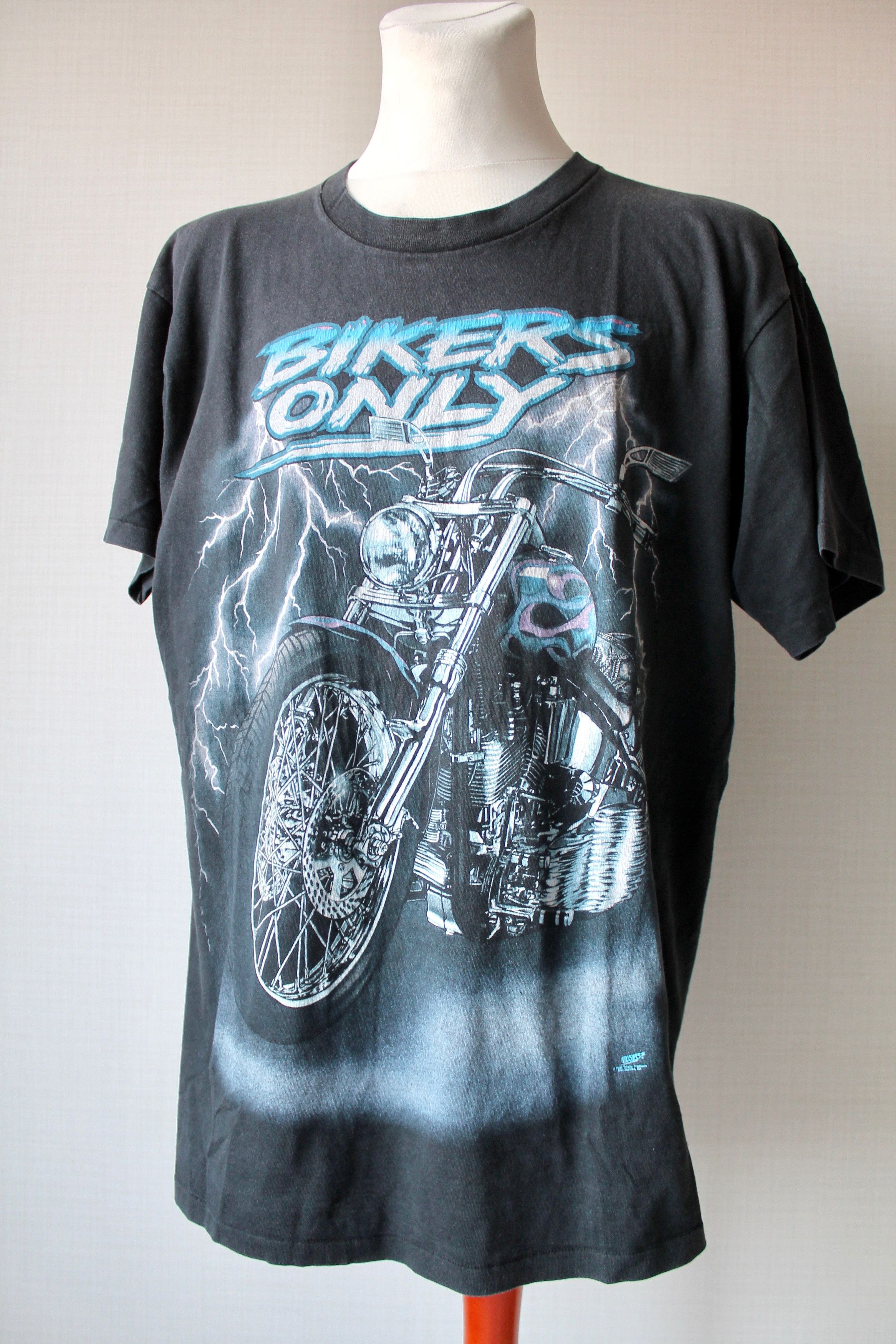 Vintage VINTAGE 1996 ! Bikers Only Trinity Products Faded Black USA Size US XL / EU 56 / 4 - 10 Thumbnail