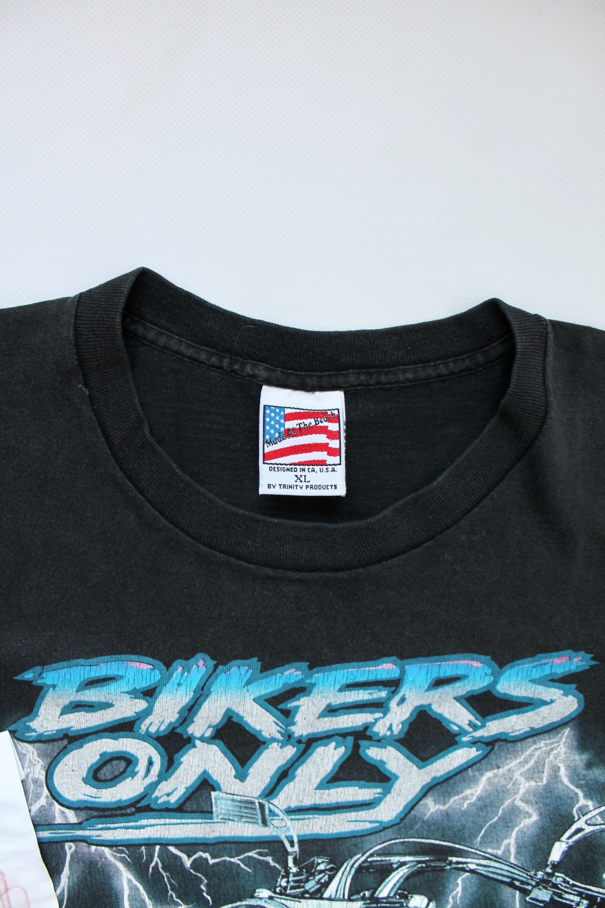 Vintage VINTAGE 1996 ! Bikers Only Trinity Products Faded Black USA Size US XL / EU 56 / 4 - 4 Thumbnail
