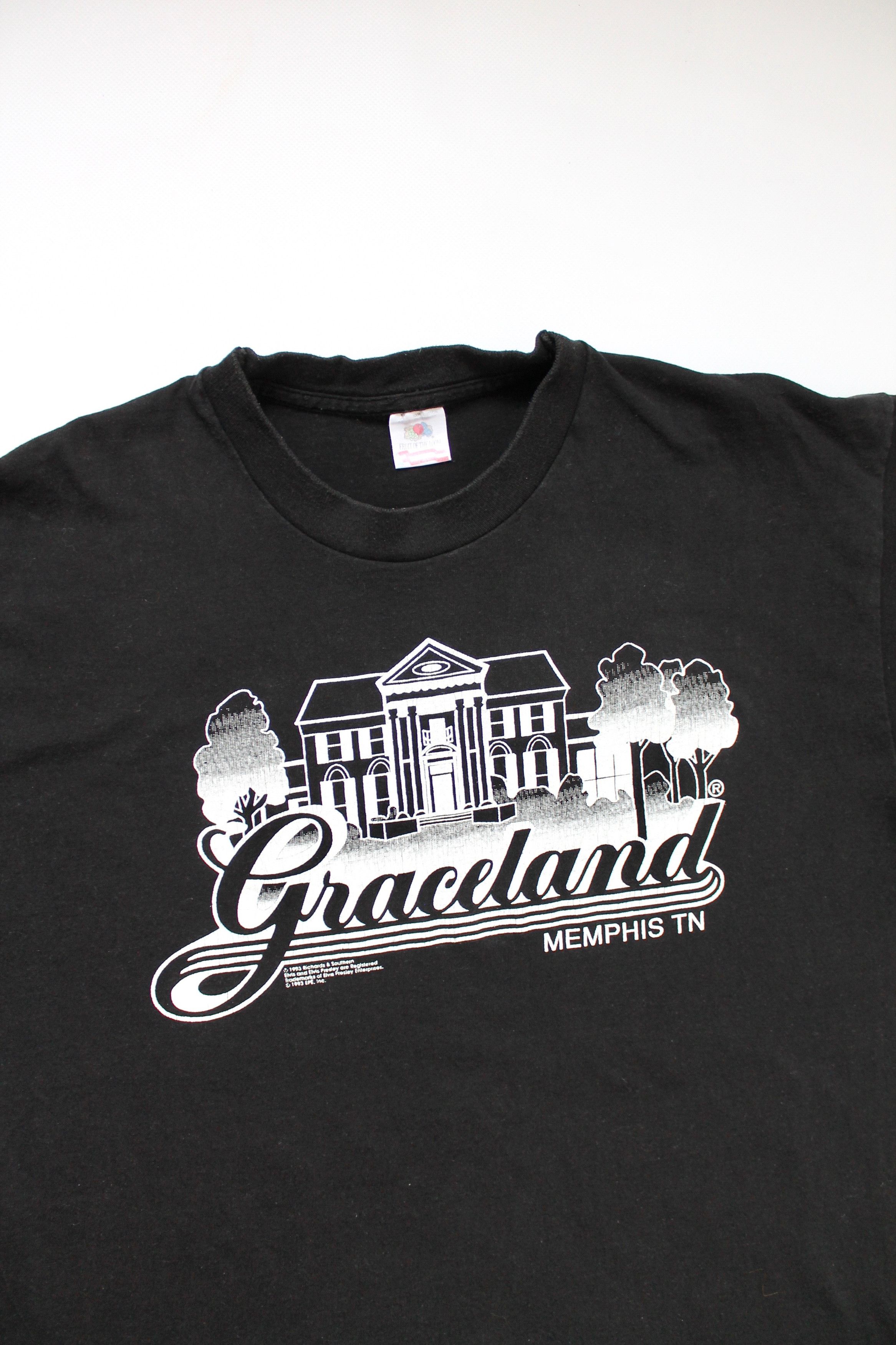 Vintage 1993 Vintage Elvis Presley Home Graceland t shirt Size US XL / EU 56 / 4 - 4 Thumbnail