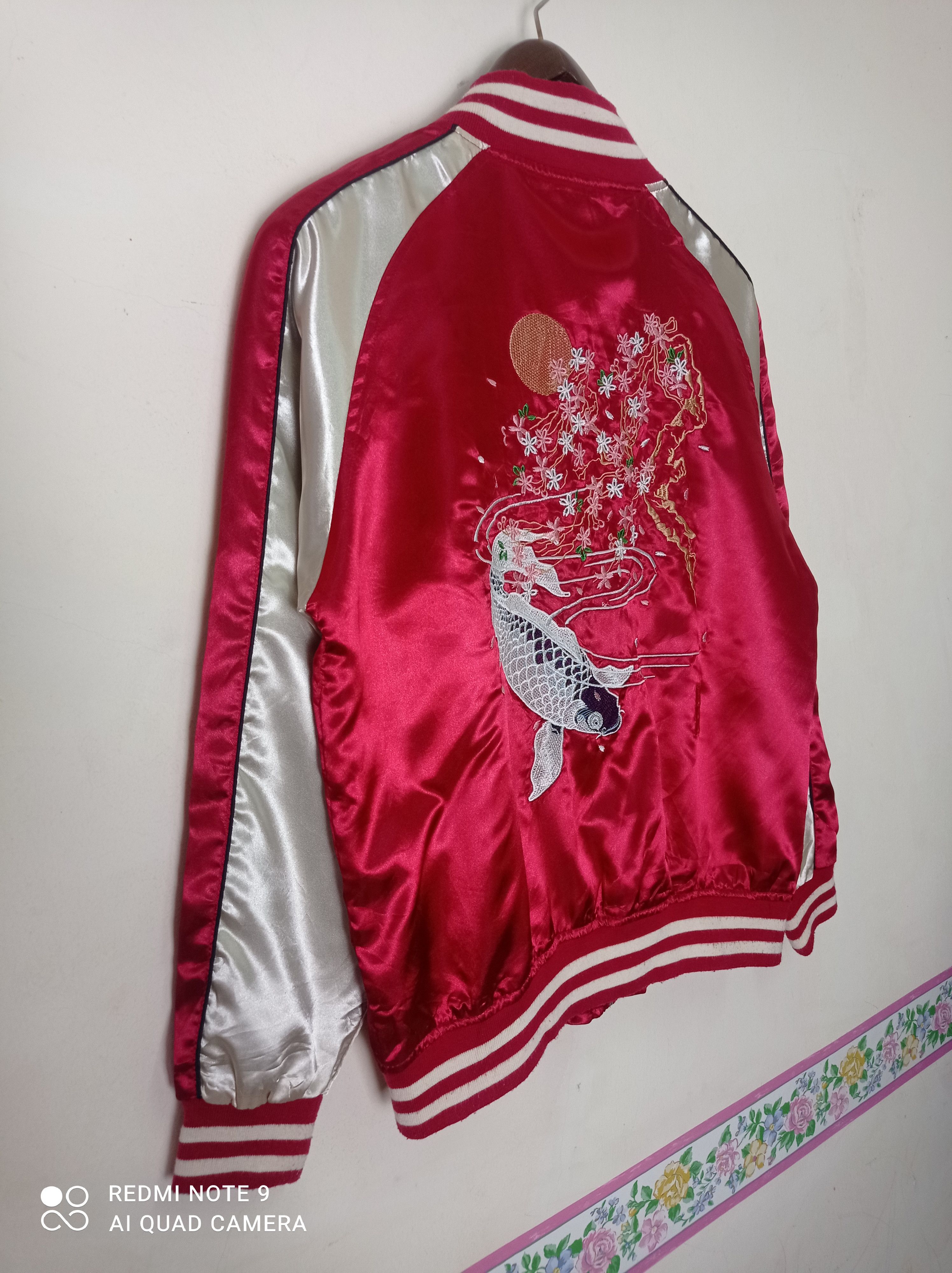 Japanese Brand Fish koi Sukajan Jacket Japanese traditional style Size US L / EU 52-54 / 3 - 2 Thumbnail