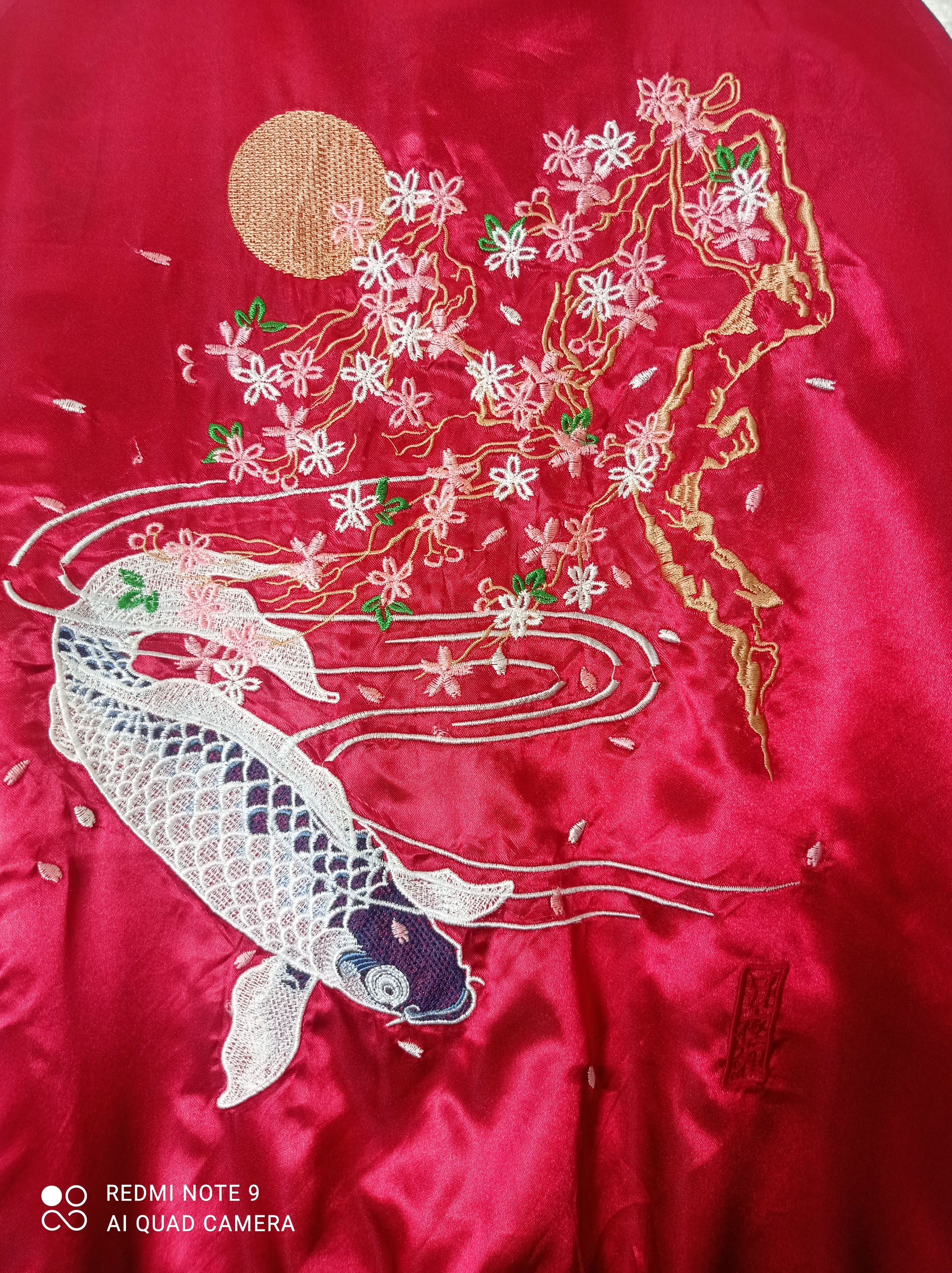 Japanese Brand Fish koi Sukajan Jacket Japanese traditional style Size US L / EU 52-54 / 3 - 4 Thumbnail