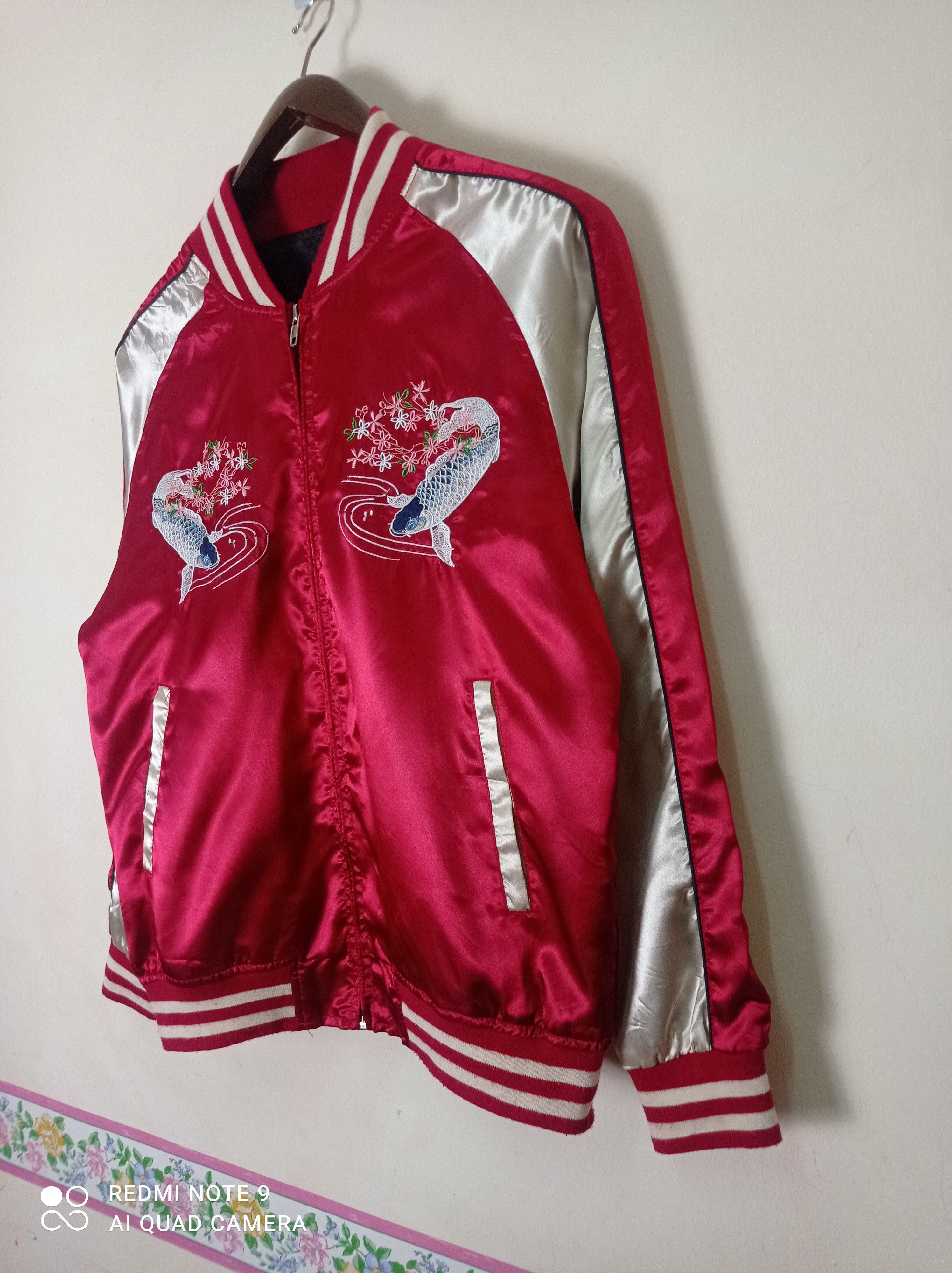 Japanese Brand Fish koi Sukajan Jacket Japanese traditional style Size US L / EU 52-54 / 3 - 6 Thumbnail