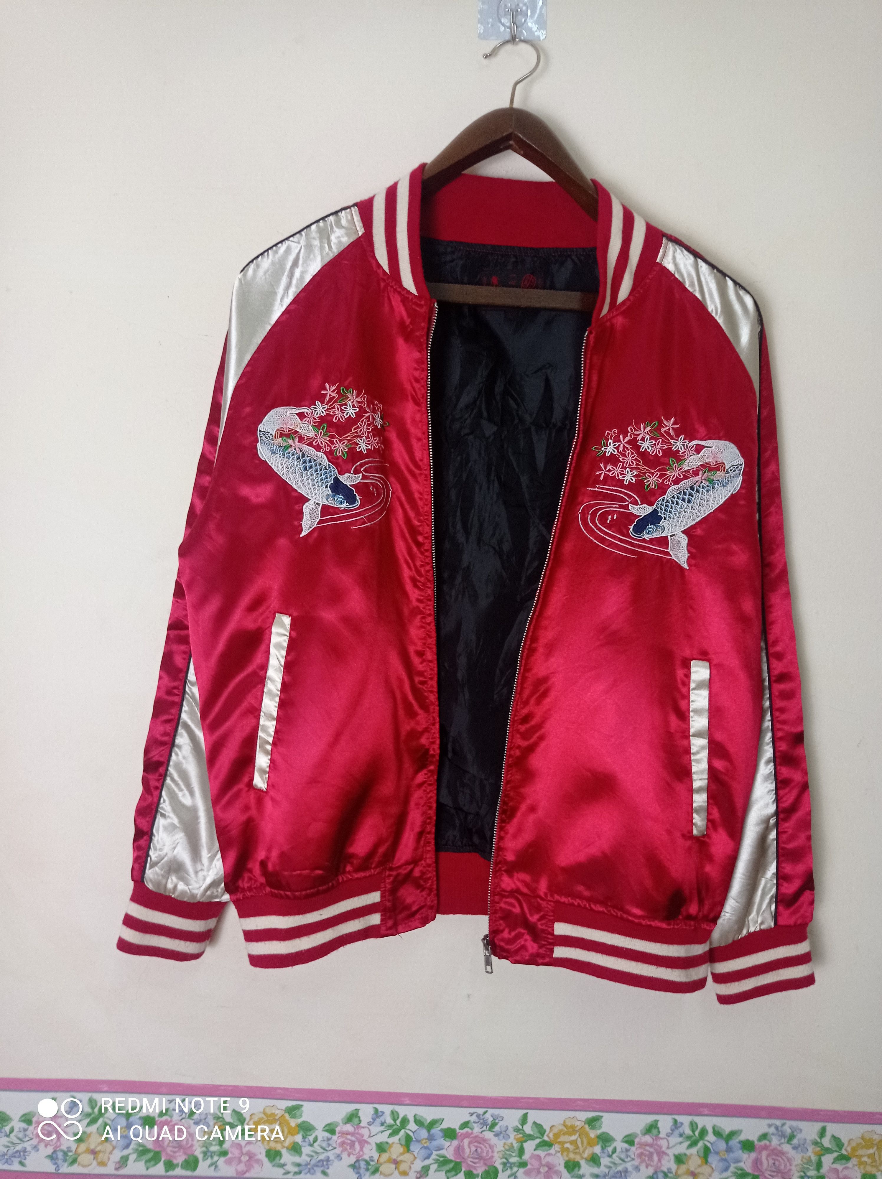 Japanese Brand Fish koi Sukajan Jacket Japanese traditional style Size US L / EU 52-54 / 3 - 8 Thumbnail