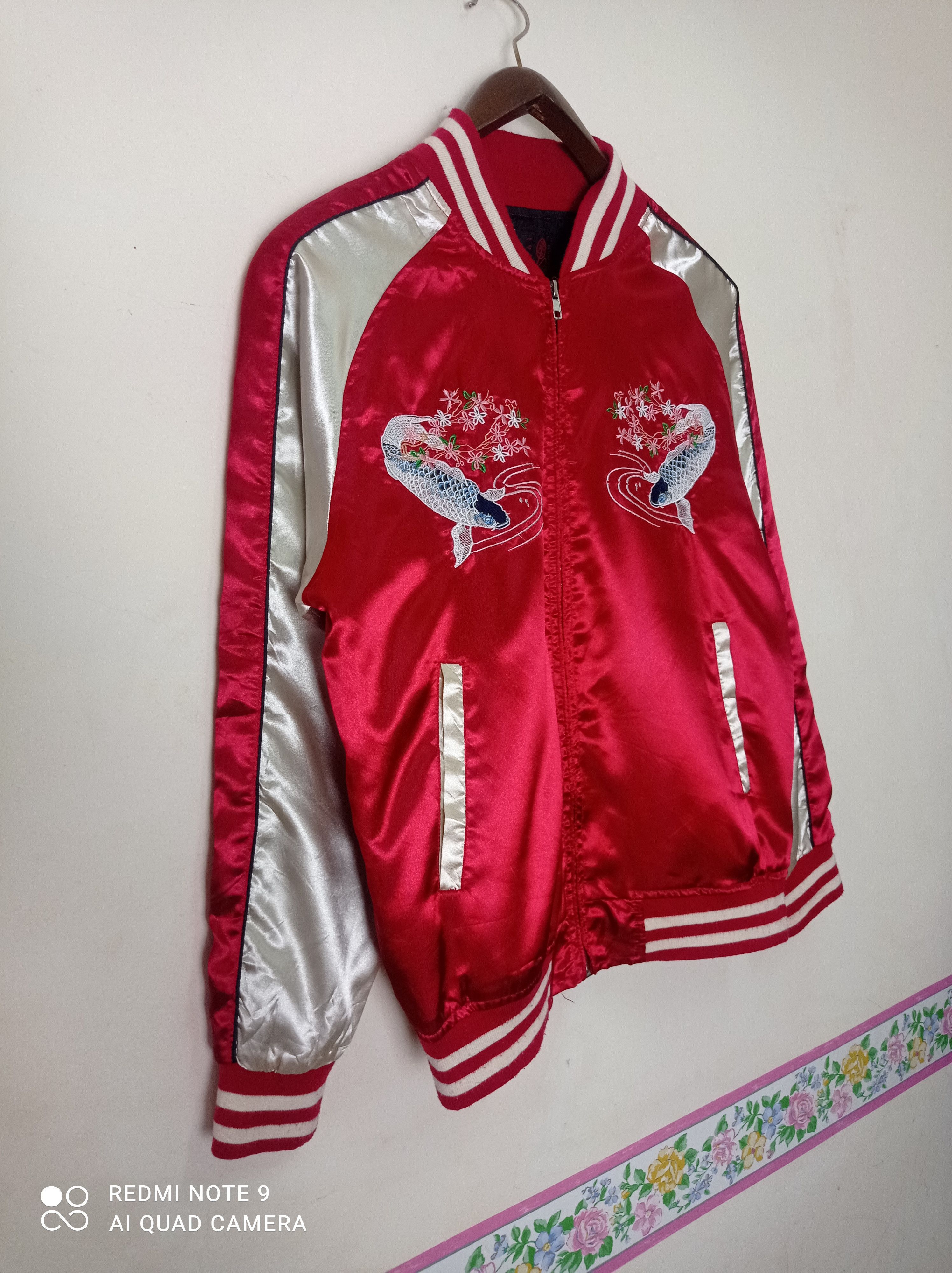 Japanese Brand Fish koi Sukajan Jacket Japanese traditional style Size US L / EU 52-54 / 3 - 7 Thumbnail