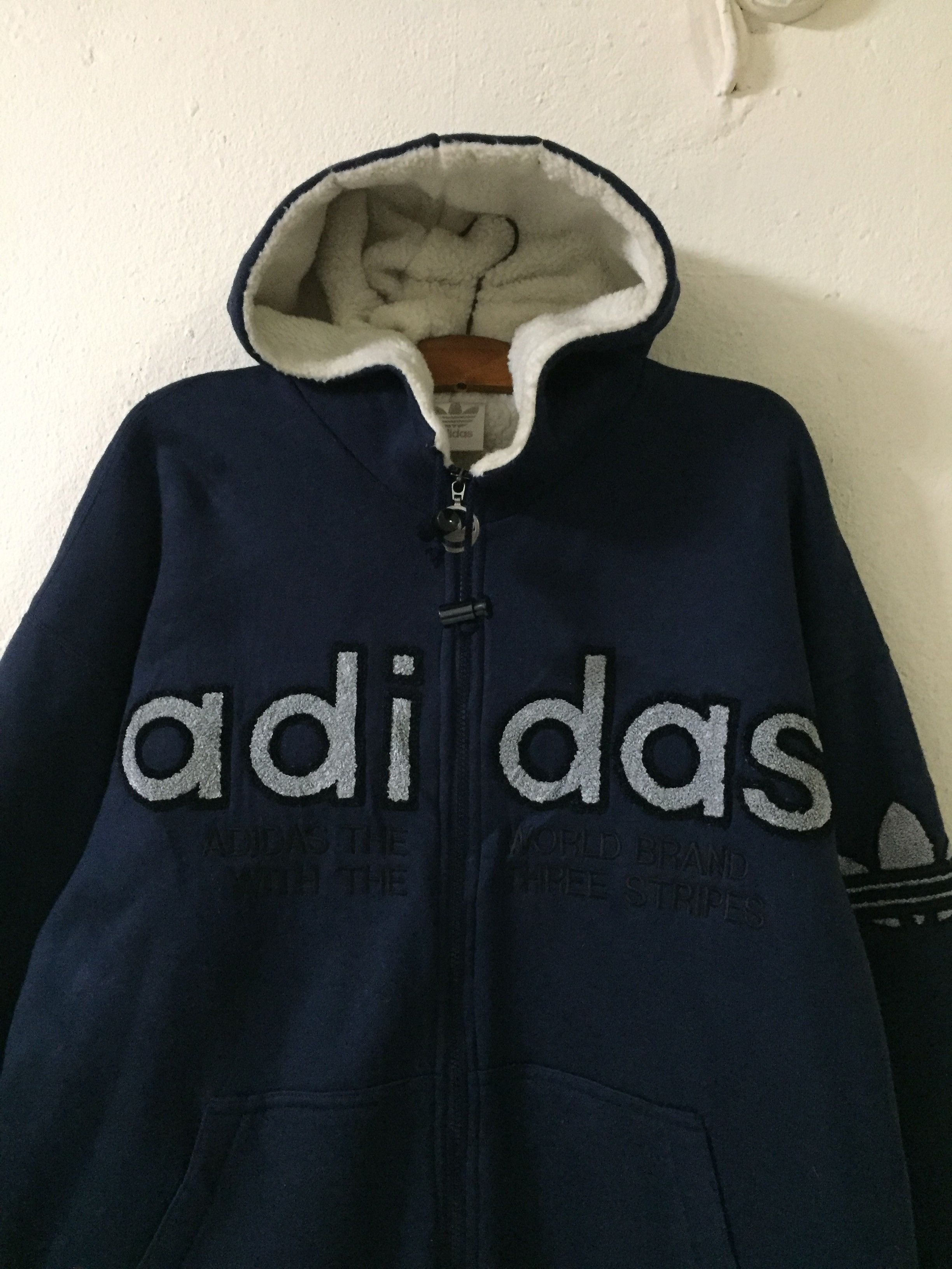 Adidas Vintage Masterpiece Adidas Spellout Big Logo Hoodie Jacket Size US L / EU 52-54 / 3 - 4 Thumbnail