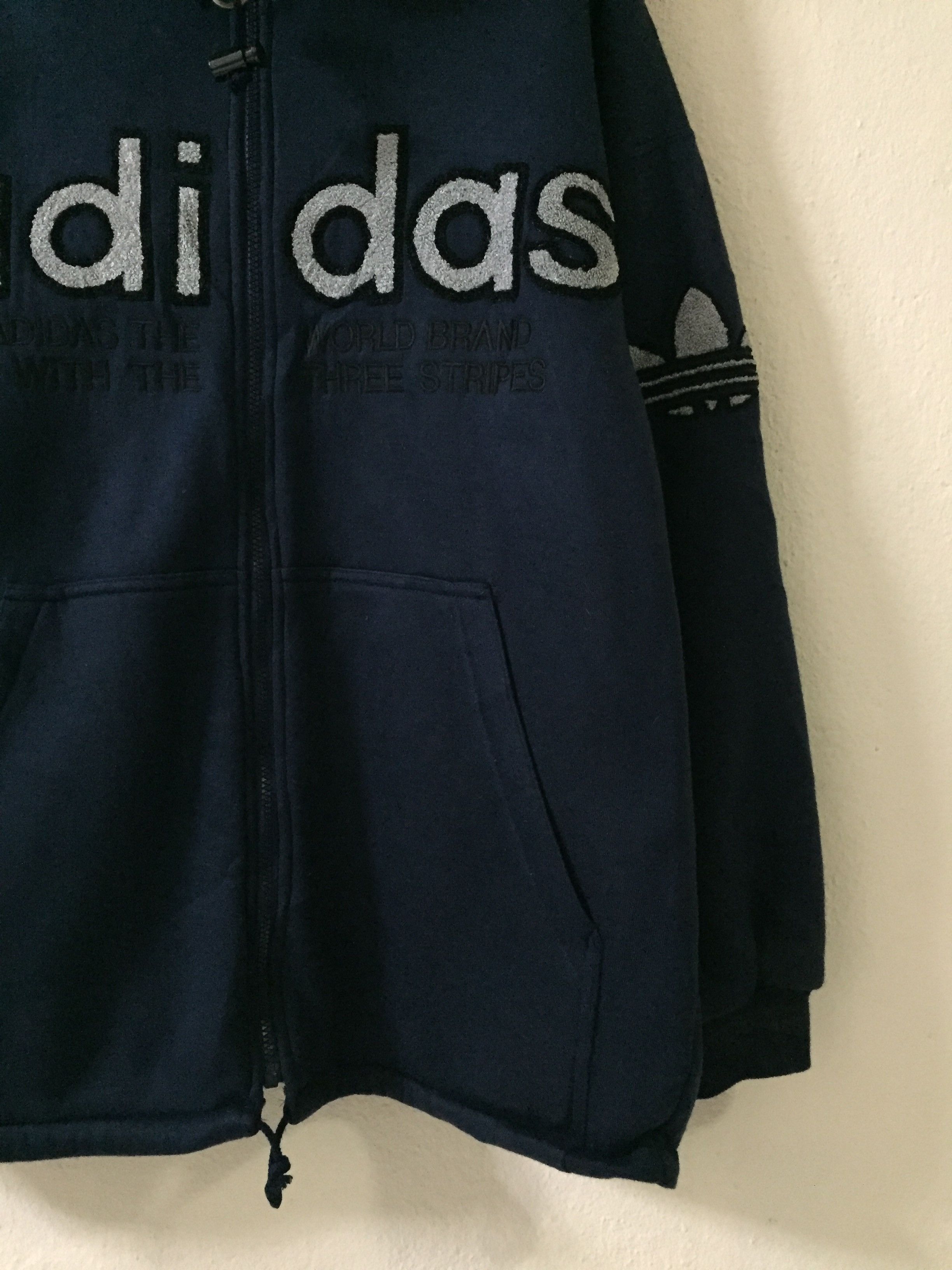 Adidas Vintage Masterpiece Adidas Spellout Big Logo Hoodie Jacket Size US L / EU 52-54 / 3 - 2 Thumbnail