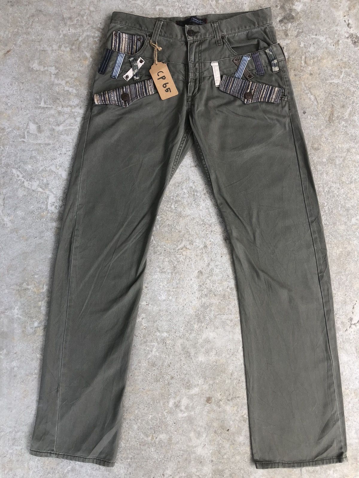 image of Seditionaries Japanese Dominate Handcrafted Cargo Pants in Green, Men's (Size 30)