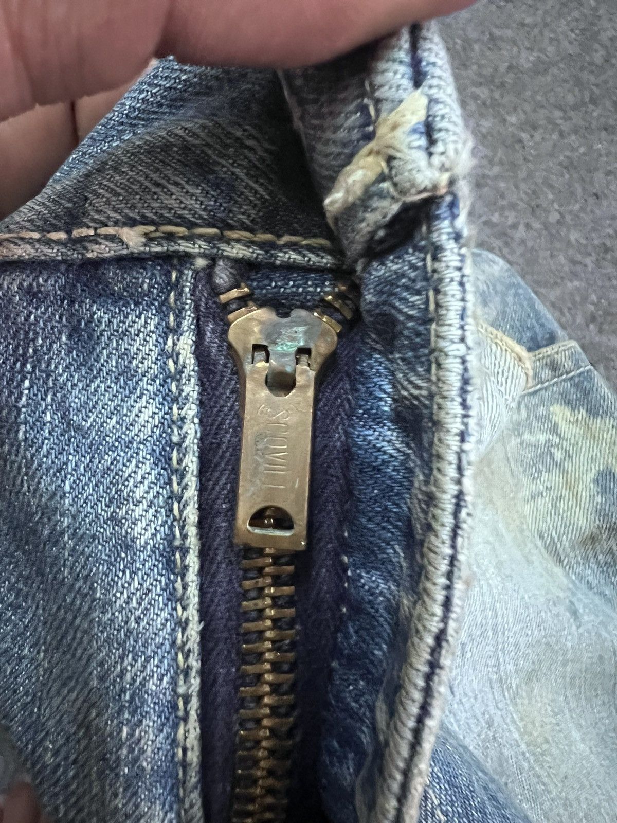 Edwin VINTAGE EDWIN MADE USA THRASHED DENIM PANTS Size US 30 / EU 46 - 8 Thumbnail