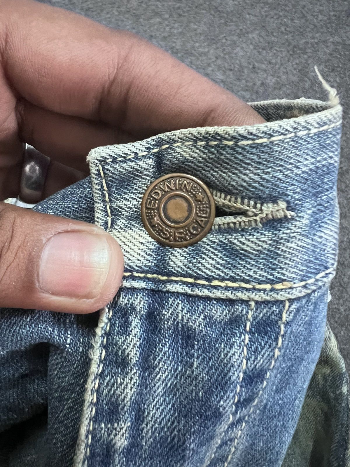 Edwin VINTAGE EDWIN MADE USA THRASHED DENIM PANTS Size US 30 / EU 46 - 7 Thumbnail