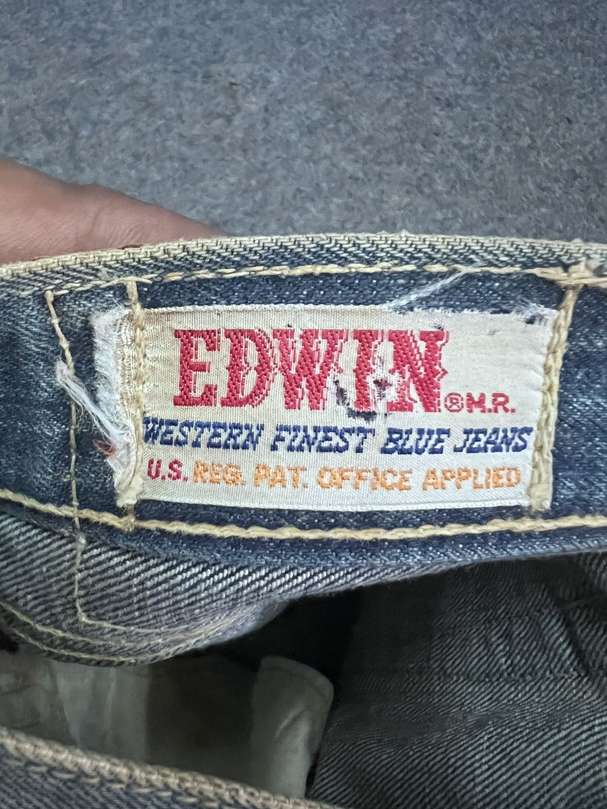 Edwin VINTAGE EDWIN MADE USA THRASHED DENIM PANTS Size US 30 / EU 46 - 5 Thumbnail
