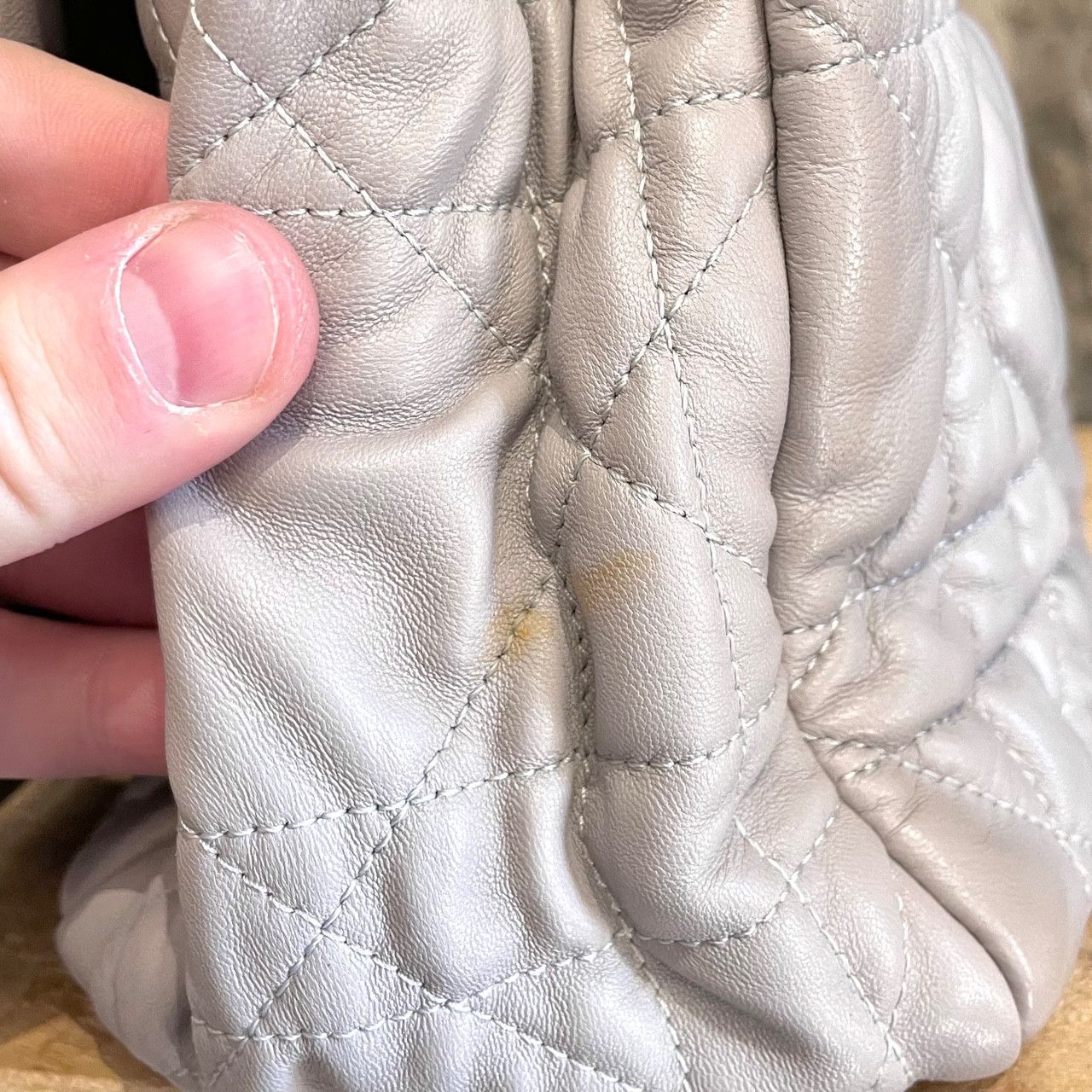 Dior Dior Grey Cannage Gaufre Delices Flap Shoulder Bag Size ONE SIZE - 4 Thumbnail