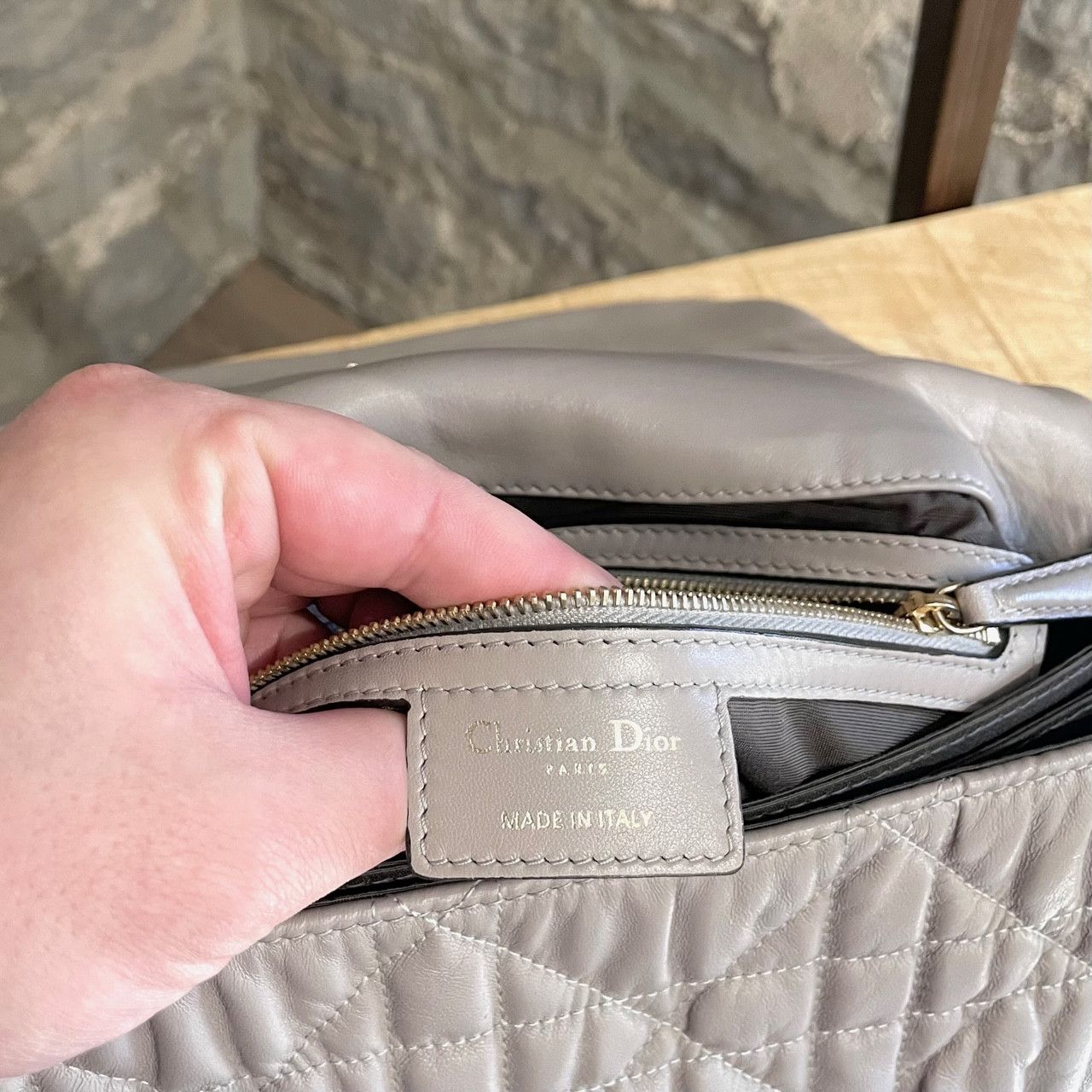 Dior Dior Grey Cannage Gaufre Delices Flap Shoulder Bag Size ONE SIZE - 9 Thumbnail