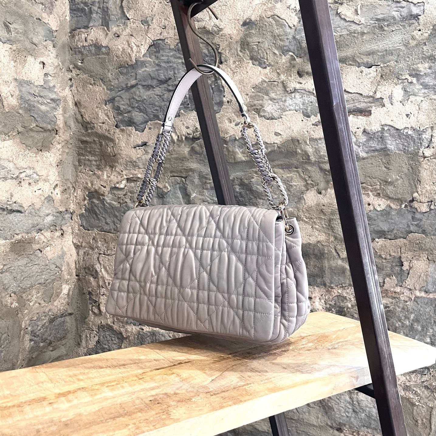 Dior Dior Grey Cannage Gaufre Delices Flap Shoulder Bag Size ONE SIZE - 1 Thumbnail