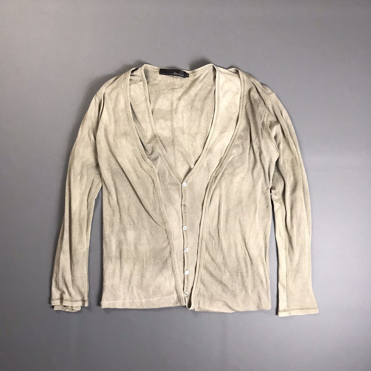 Japanese Brand × Kazuyuki Kumagai Attachment KAZUYUKI KUMAGAI - ATTACHMENT - Hybrid Double Knit Cardigan Size US S / EU 44-46 / 1 - 1 Thumbnail