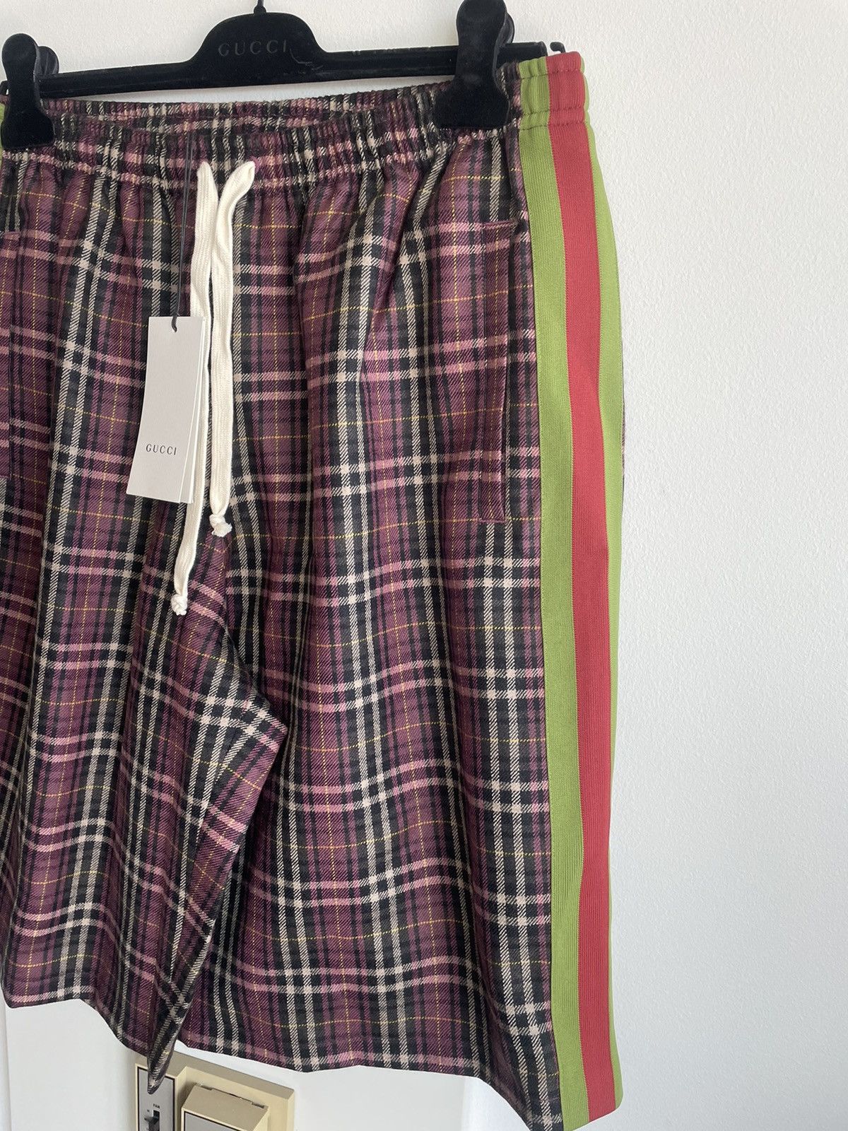 Gucci Oversized Rare Brand New Super Runway Iconic Check Shorts Size US 33 - 18 Thumbnail
