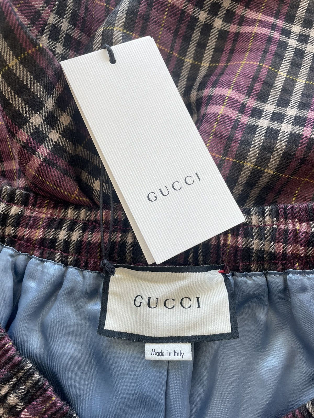 Gucci Oversized Rare Brand New Super Runway Iconic Check Shorts Size US 33 - 13 Thumbnail
