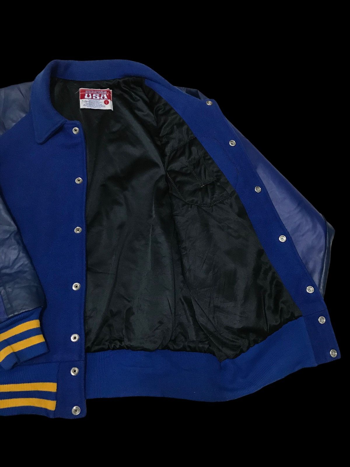 Vintage Vintage O Letterman Baseball Varsity Jacket Blue / G001 Size US L / EU 52-54 / 3 - 7 Thumbnail