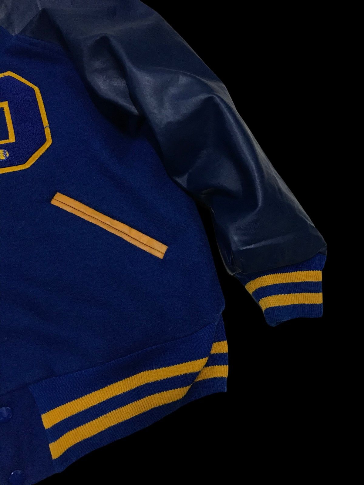 Vintage Vintage O Letterman Baseball Varsity Jacket Blue / G001 Size US L / EU 52-54 / 3 - 3 Thumbnail