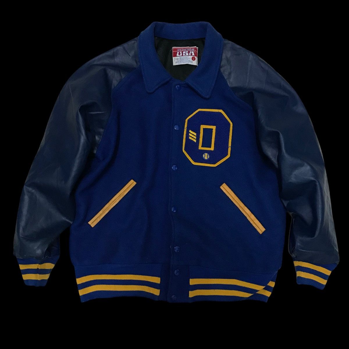 Vintage Vintage O Letterman Baseball Varsity Jacket Blue / G001 Size US L / EU 52-54 / 3 - 1 Thumbnail