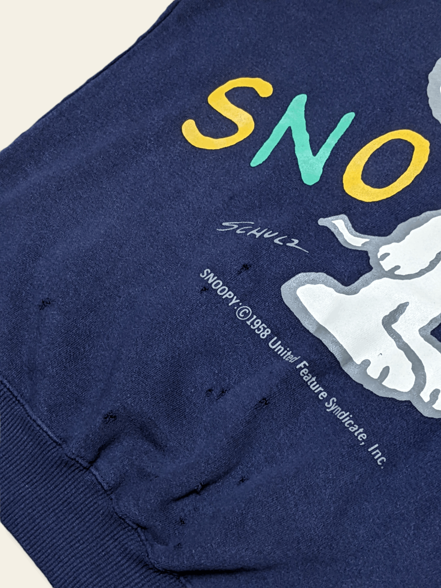 Cartoon Network × Peanuts × Vintage Vintage 80s 90s Snoopy Peanuts Distressed Sweatshirt Size US L / EU 52-54 / 3 - 5 Thumbnail