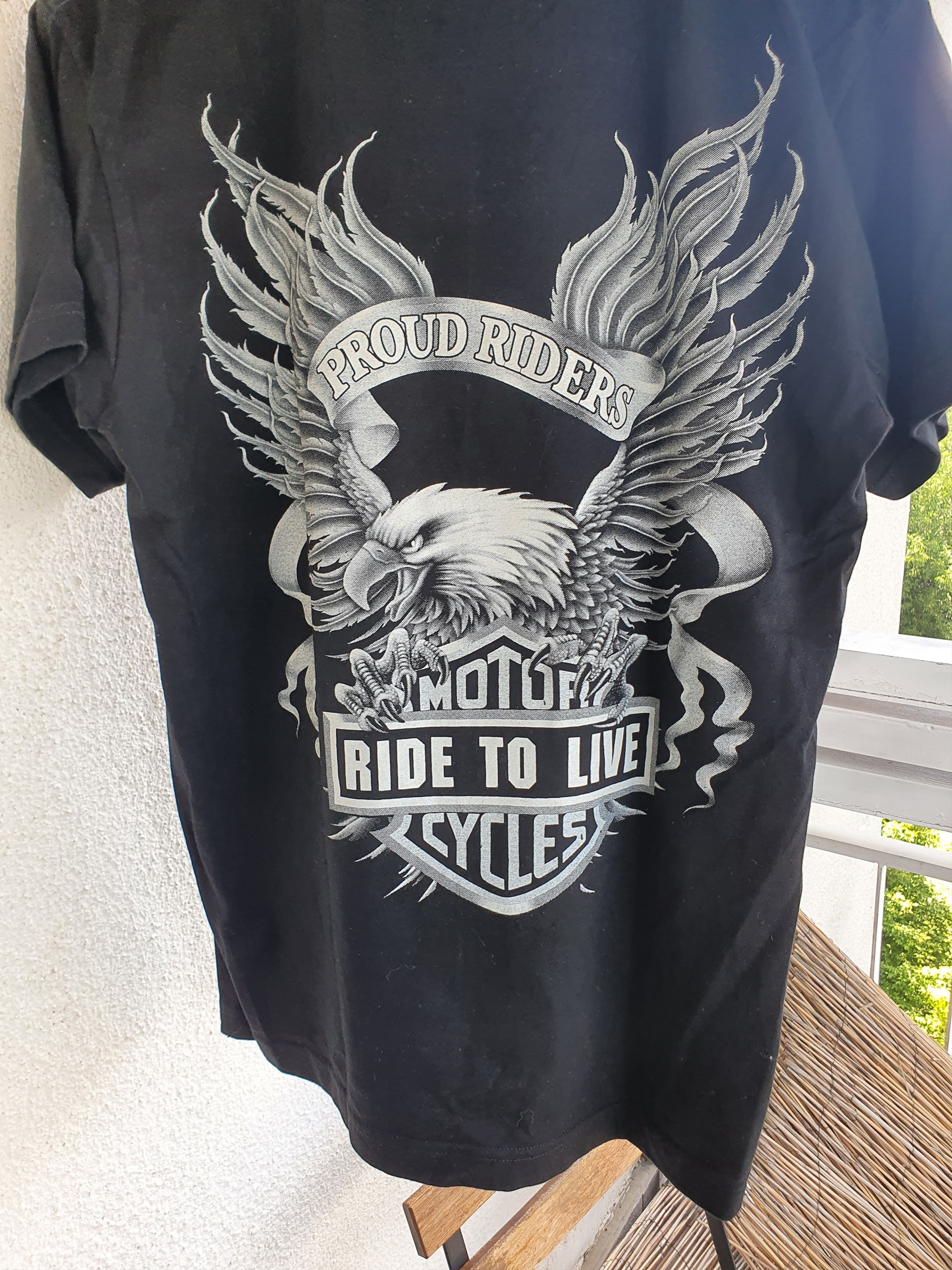 Vintage Ride To Live Proud Riders double sided Vtg red rock tee,M Size US M / EU 48-50 / 2 - 11 Thumbnail