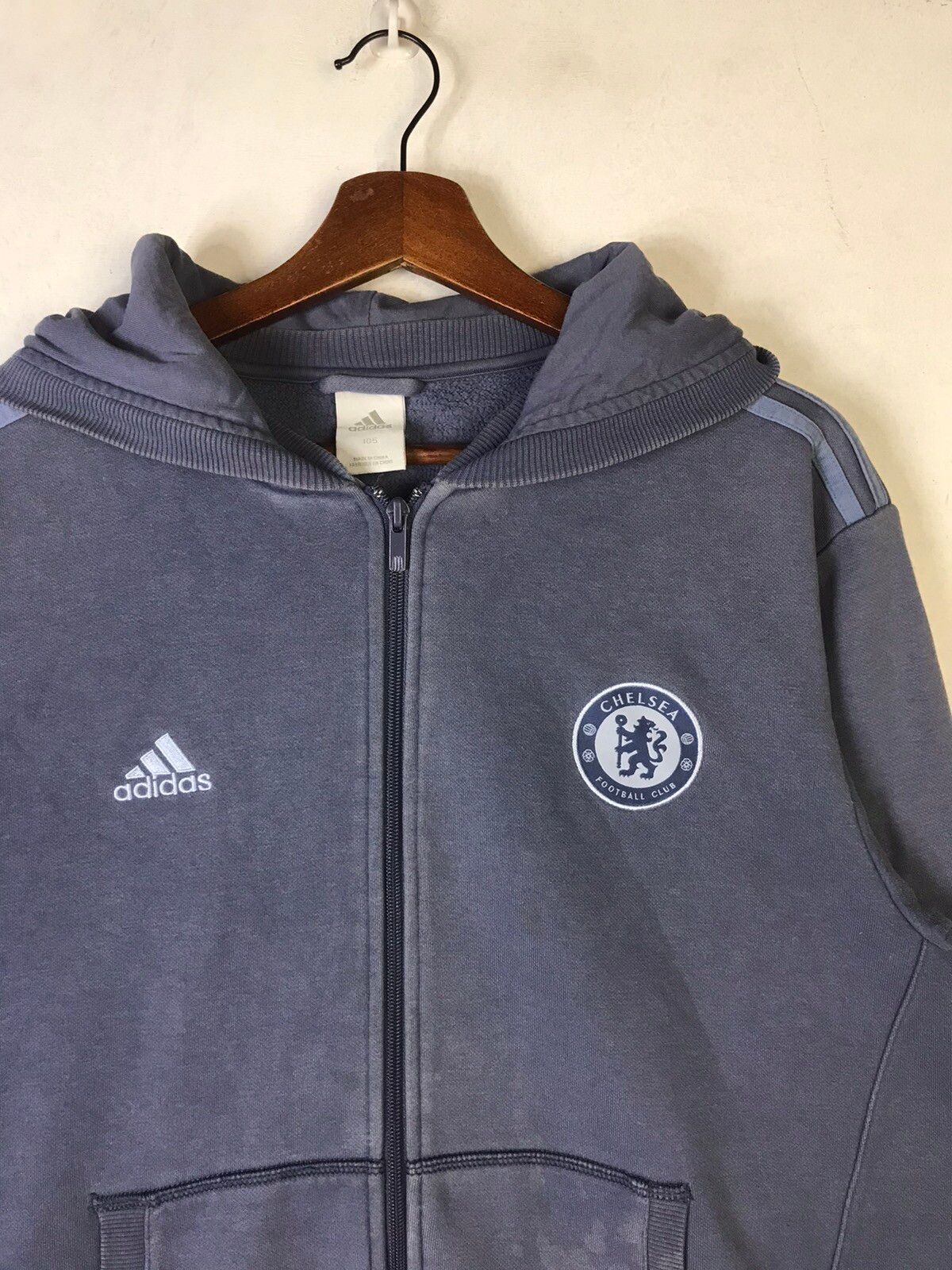 Adidas Adidas x Chelsea FC Zipper Hoodie Sweater Size US M / EU 48-50 / 2 - 3 Thumbnail