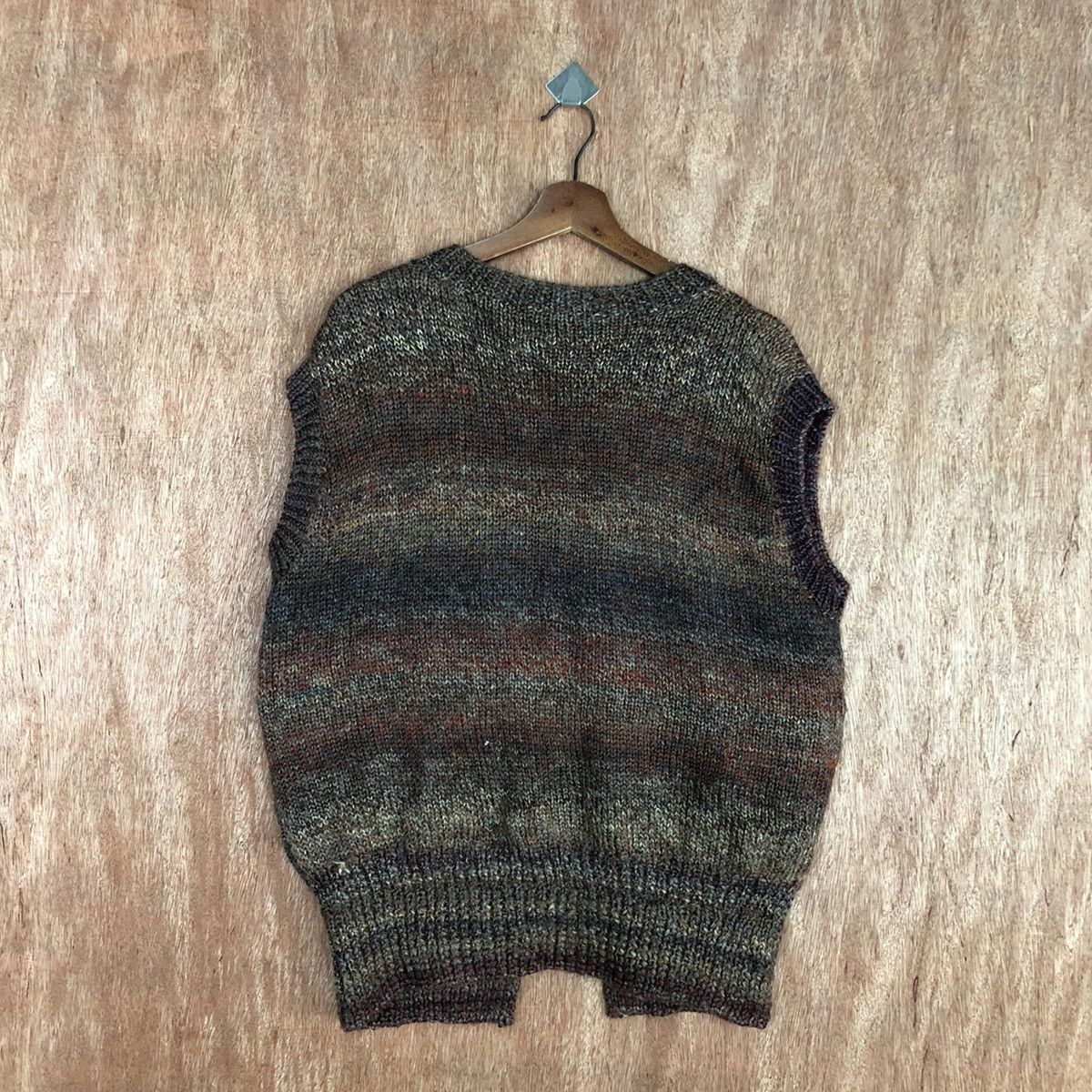 Vintage DL Japan Brown sleeveless Knitwear cardigan Vest #H366 Size US M / EU 48-50 / 2 - 8 Thumbnail