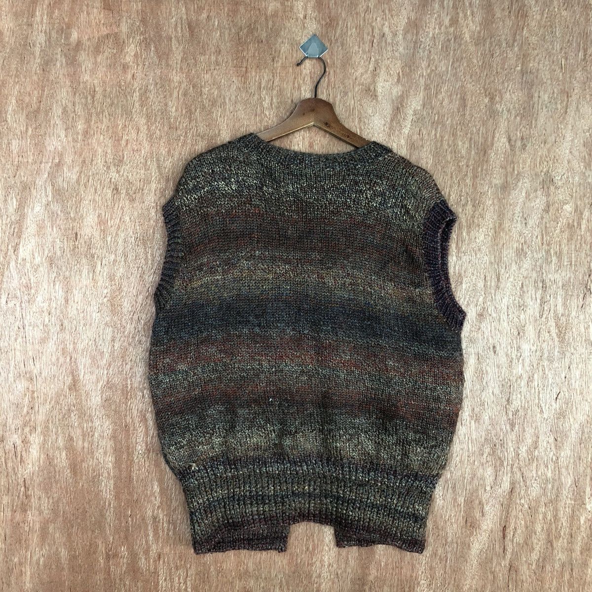 Vintage DL Japan Brown sleeveless Knitwear cardigan Vest #H366 Size US M / EU 48-50 / 2 - 6 Thumbnail