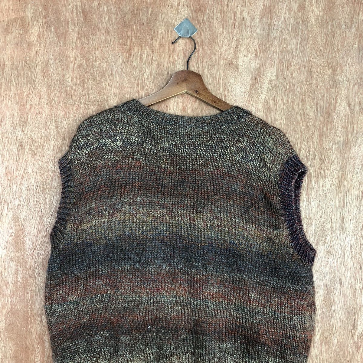 Vintage DL Japan Brown sleeveless Knitwear cardigan Vest #H366 Size US M / EU 48-50 / 2 - 7 Thumbnail