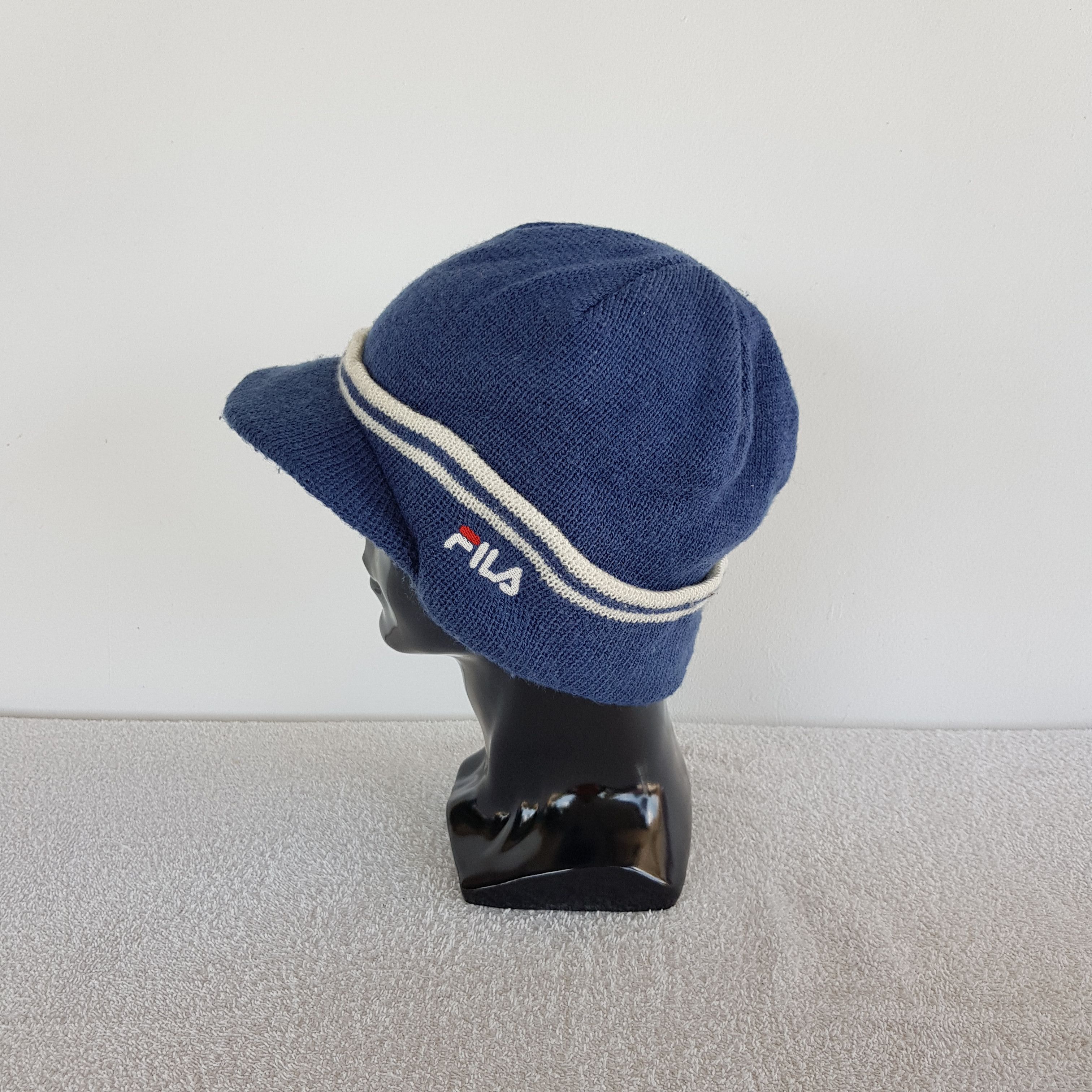 Fila × Vintage Vintage Fila Beanie Knitted Snow Cap Crochet Hats Size ONE SIZE - 4 Thumbnail