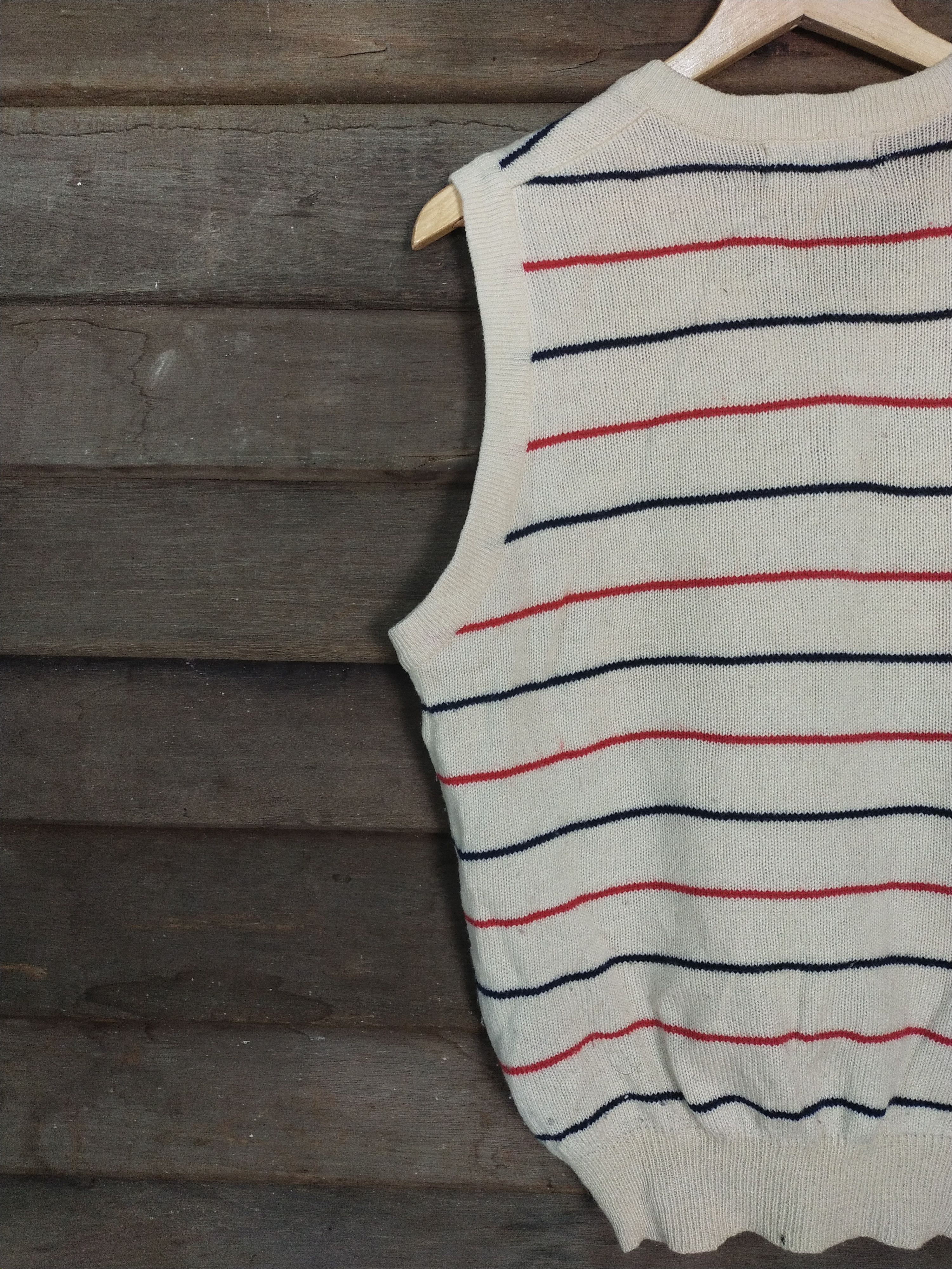 Grand Slam Grand Slam Munsingwear cream stripe knitwear vest #S224 Size US M / EU 48-50 / 2 - 10 Thumbnail