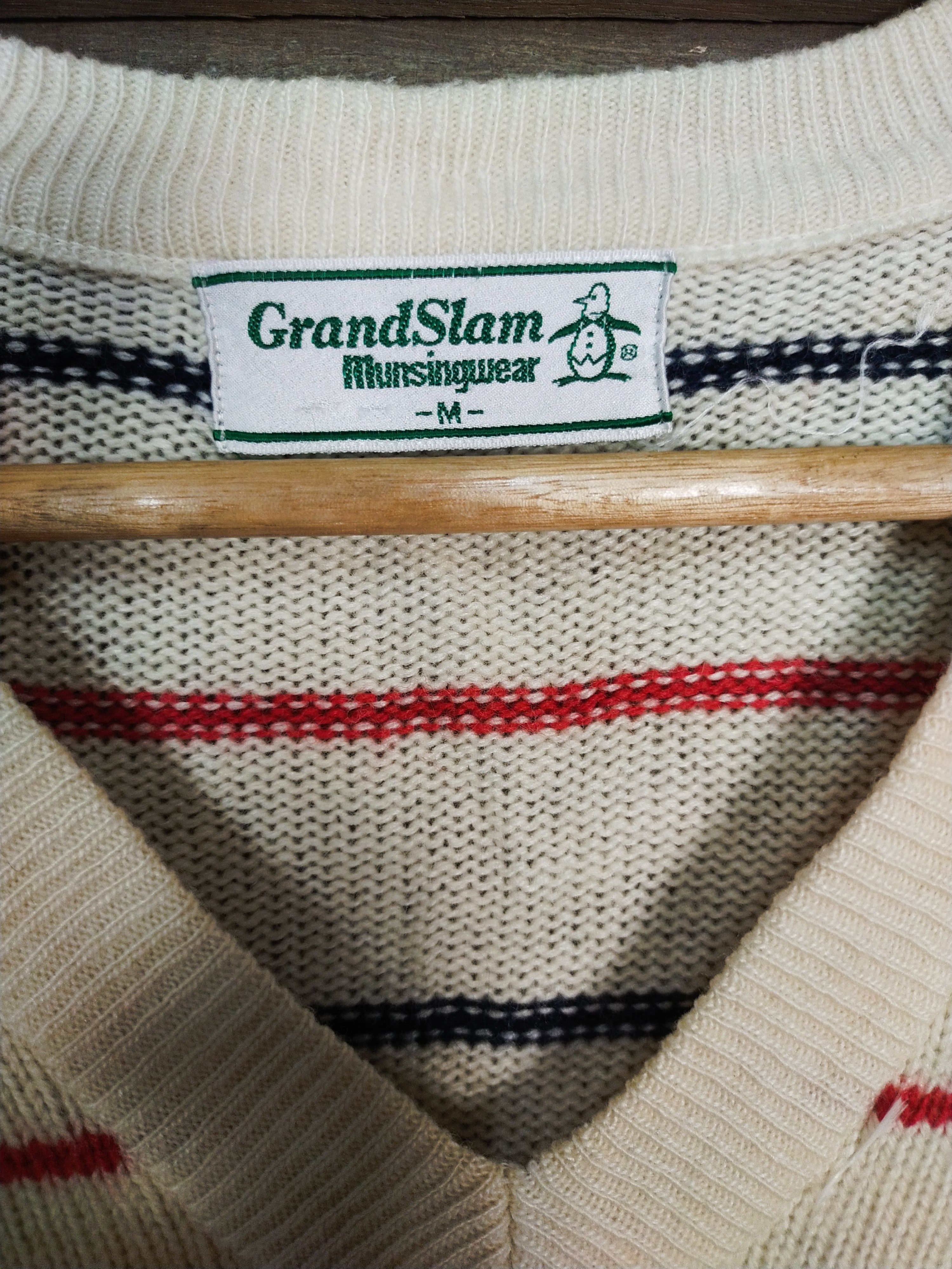 Grand Slam Grand Slam Munsingwear cream stripe knitwear vest #S224 Size US M / EU 48-50 / 2 - 6 Thumbnail