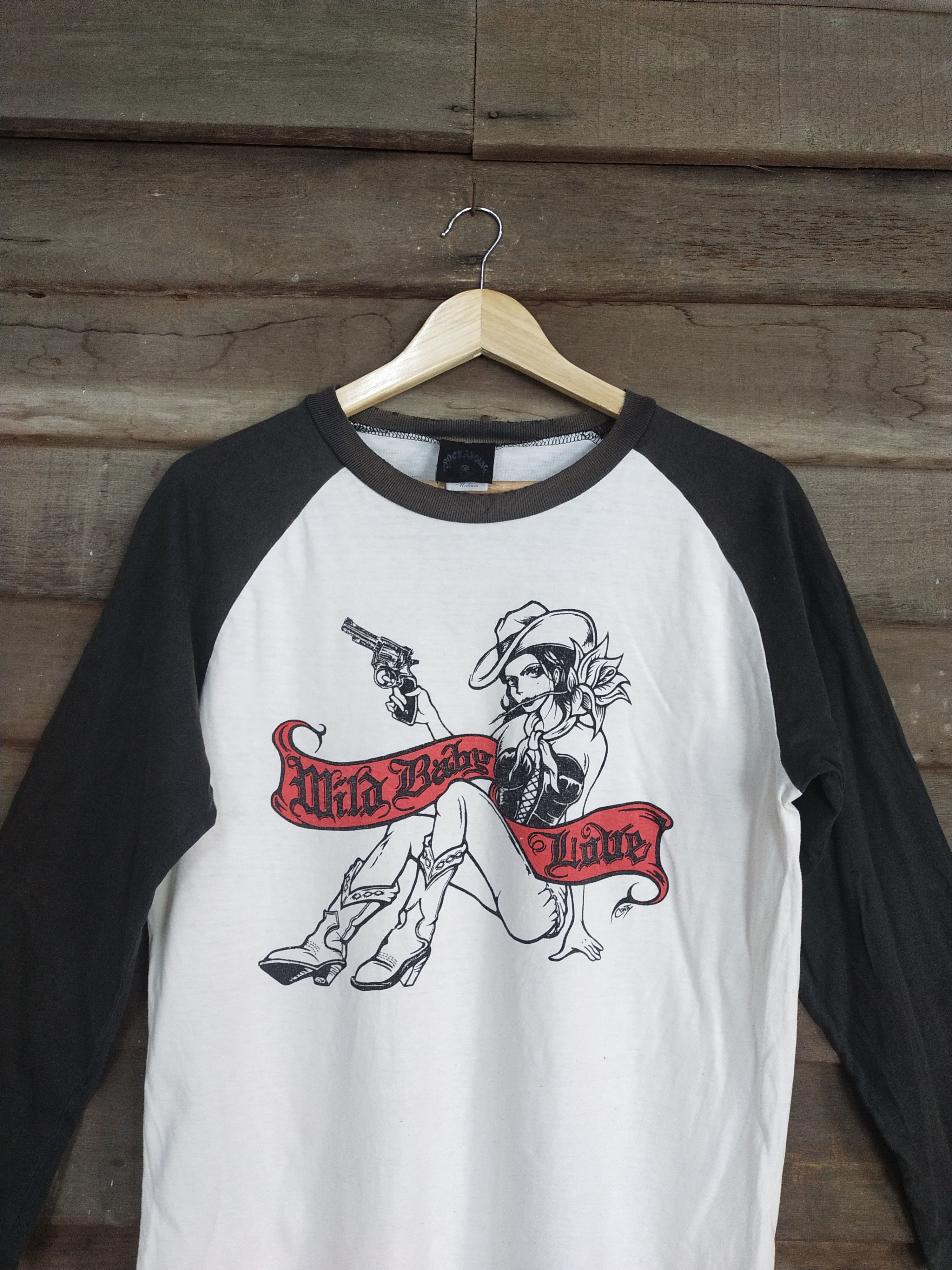 Japanese Brand Rockaholic lady sexy white/black T-shirt #S219 Size US M / EU 48-50 / 2 - 2 Thumbnail