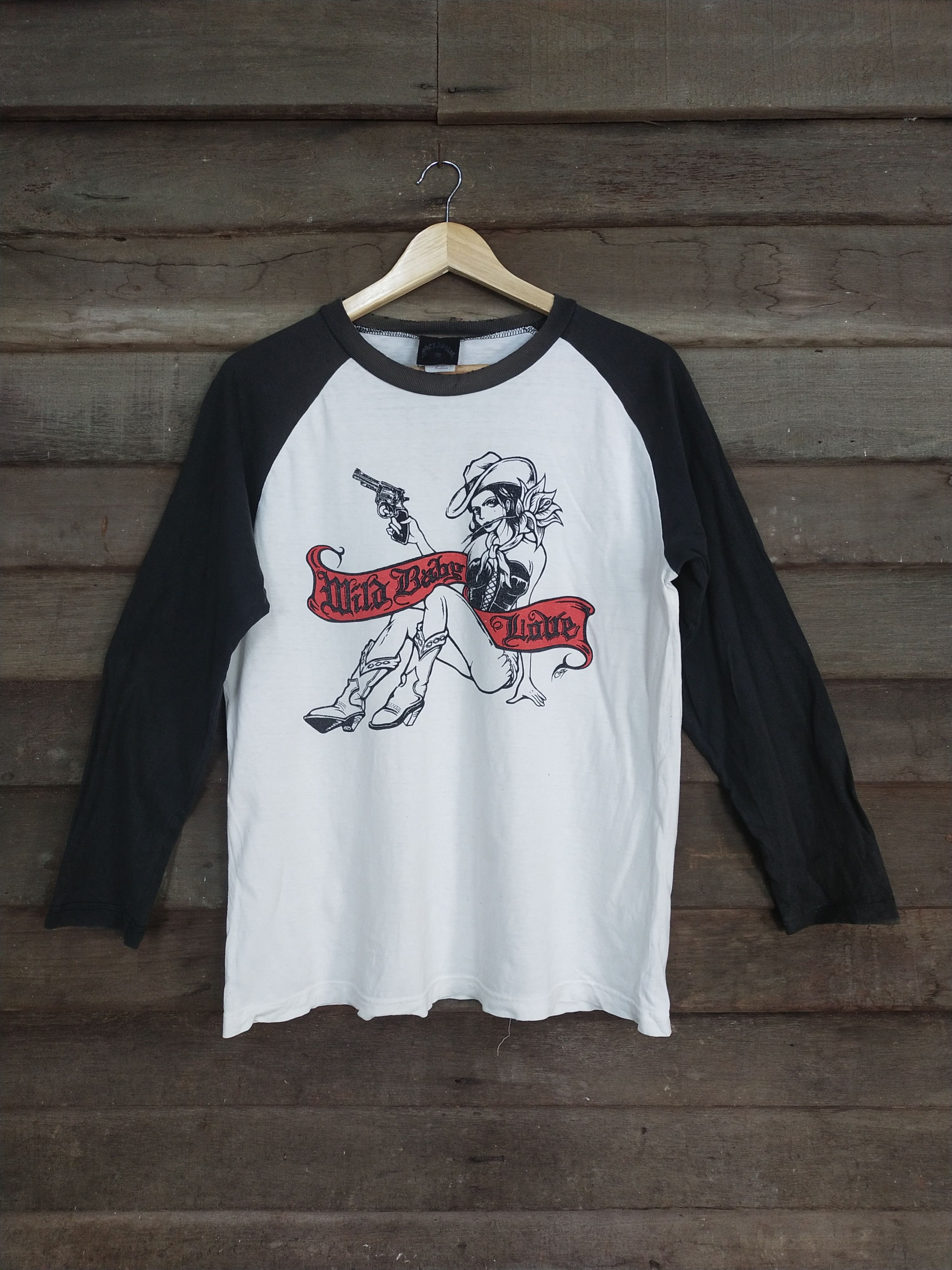 Japanese Brand Rockaholic lady sexy white/black T-shirt #S219 Size US M / EU 48-50 / 2 - 1 Thumbnail