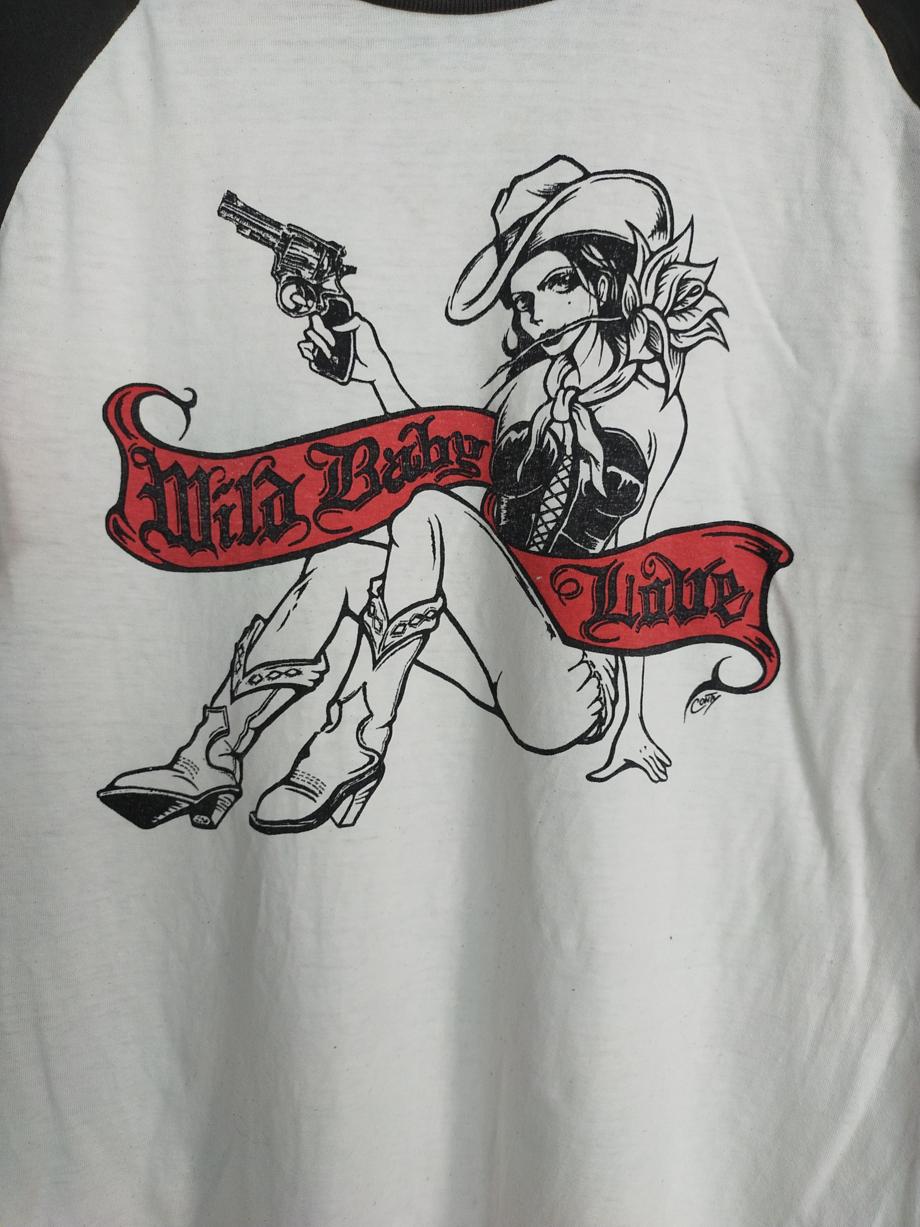 Japanese Brand Rockaholic lady sexy white/black T-shirt #S219 Size US M / EU 48-50 / 2 - 5 Thumbnail