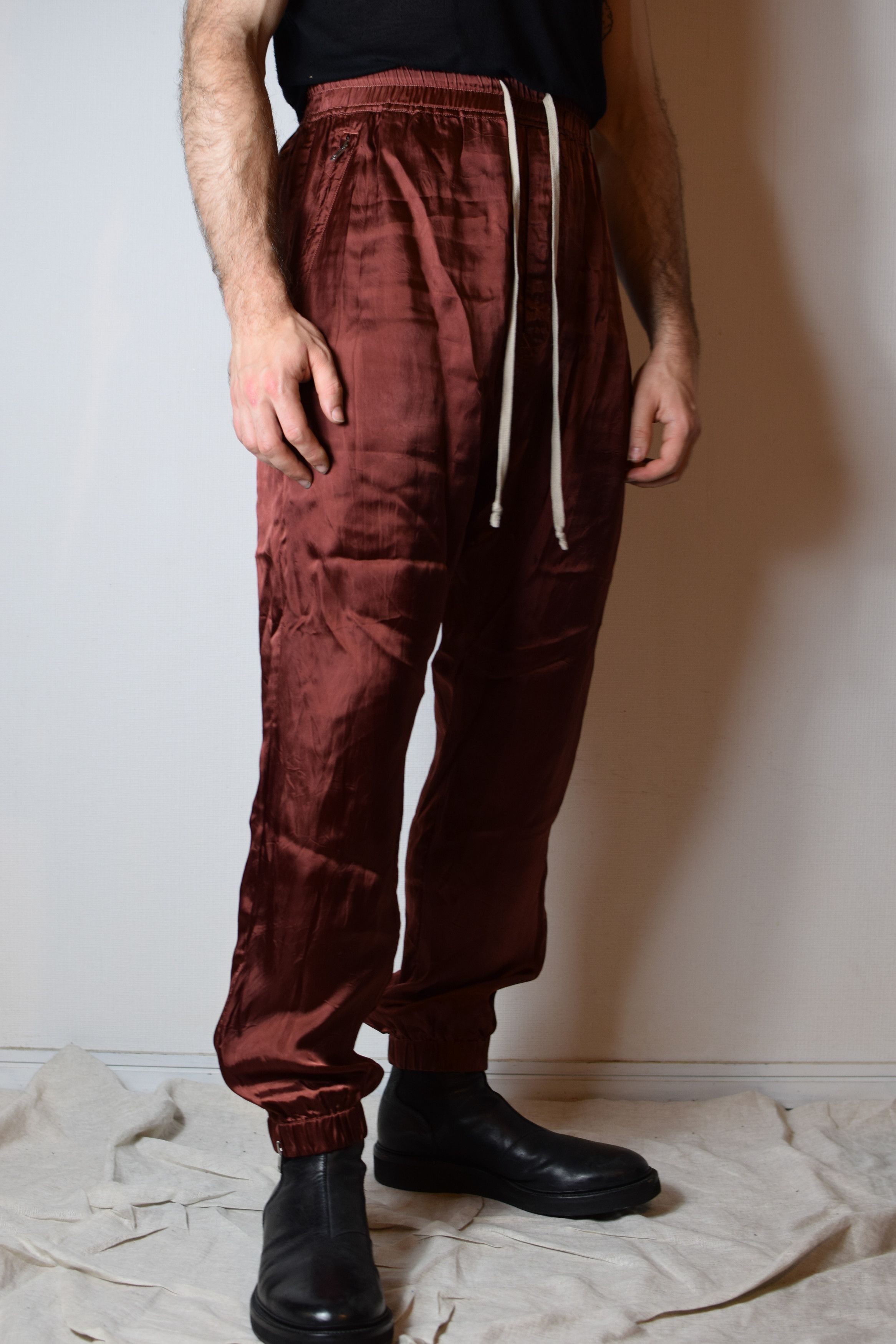 Rick Owens Rick Owens AW19 Larry Burnt Pink Track Pants - RU19F4388-O |  Grailed